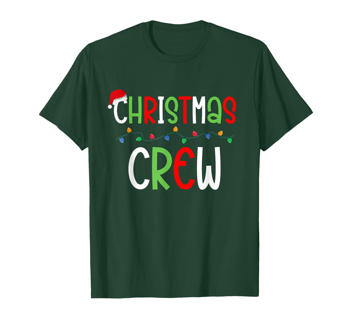 Christmas Crew Xmas Lights Matching Family Pajamas Holiday T-Shirt
