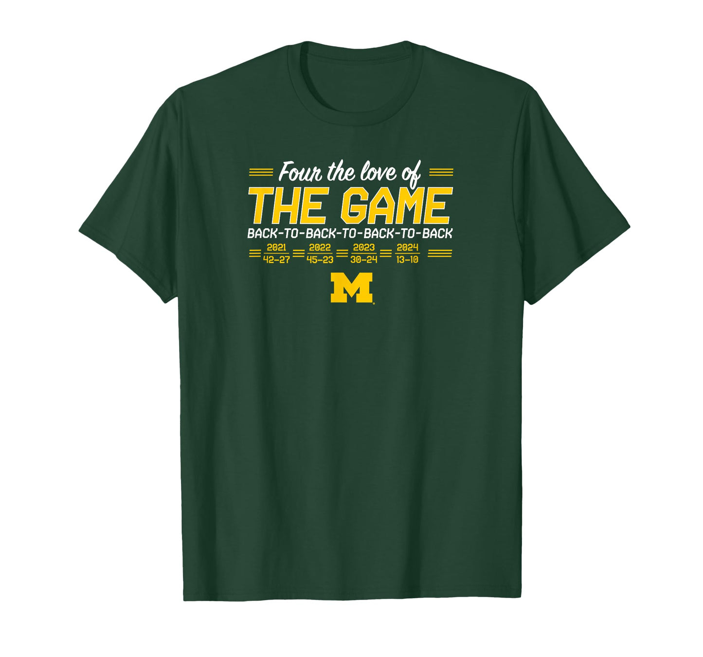 BreakingT Michigan Wolverines Football T-Shirt - Blue, Unisex-Adults & Kids, Short Sleeve, Regular Fit, Small