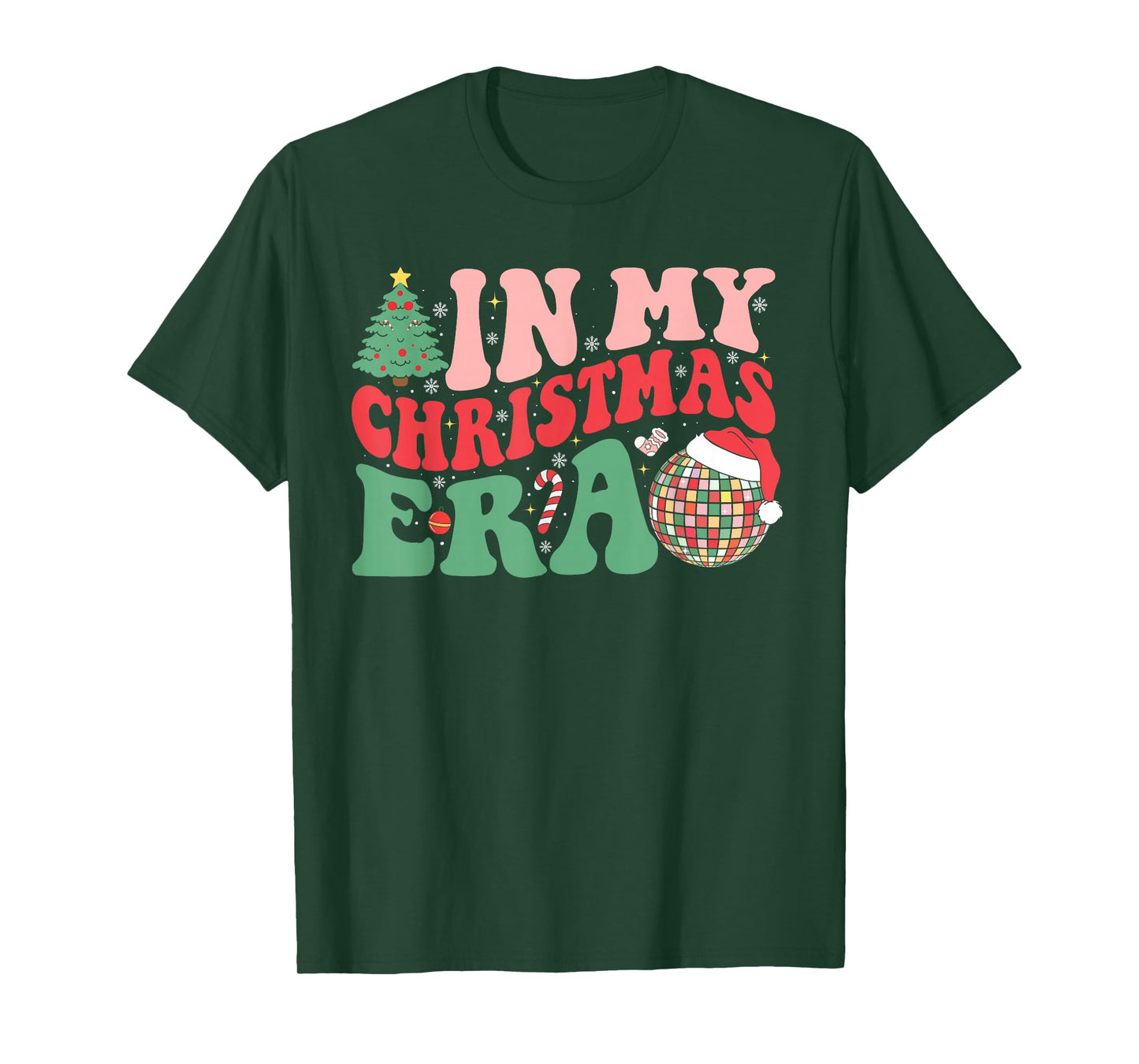 in My Christmas Era Groovy Retro Christmas Family Matching T-Shirt