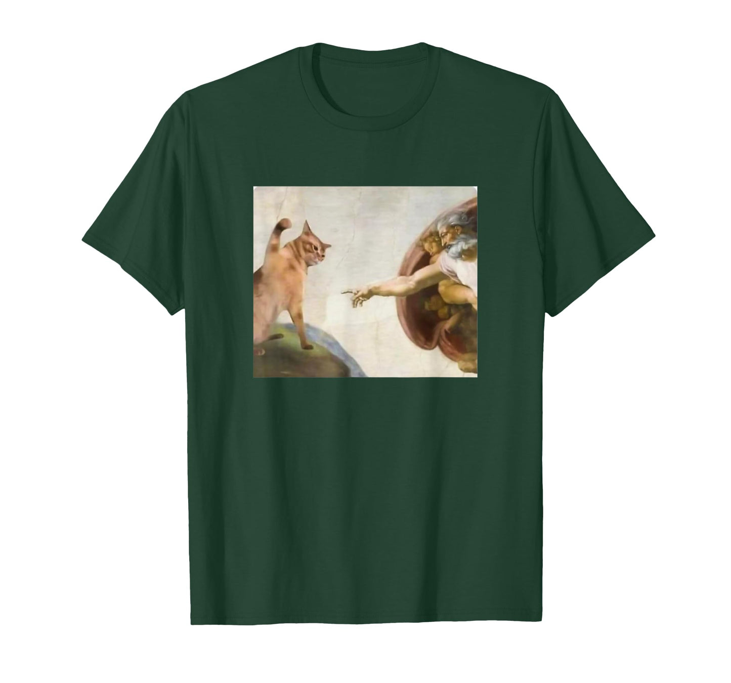 Funny Cat God Creation Of Cat Meme Jesus Christ Faith T-Shirt for Men Women