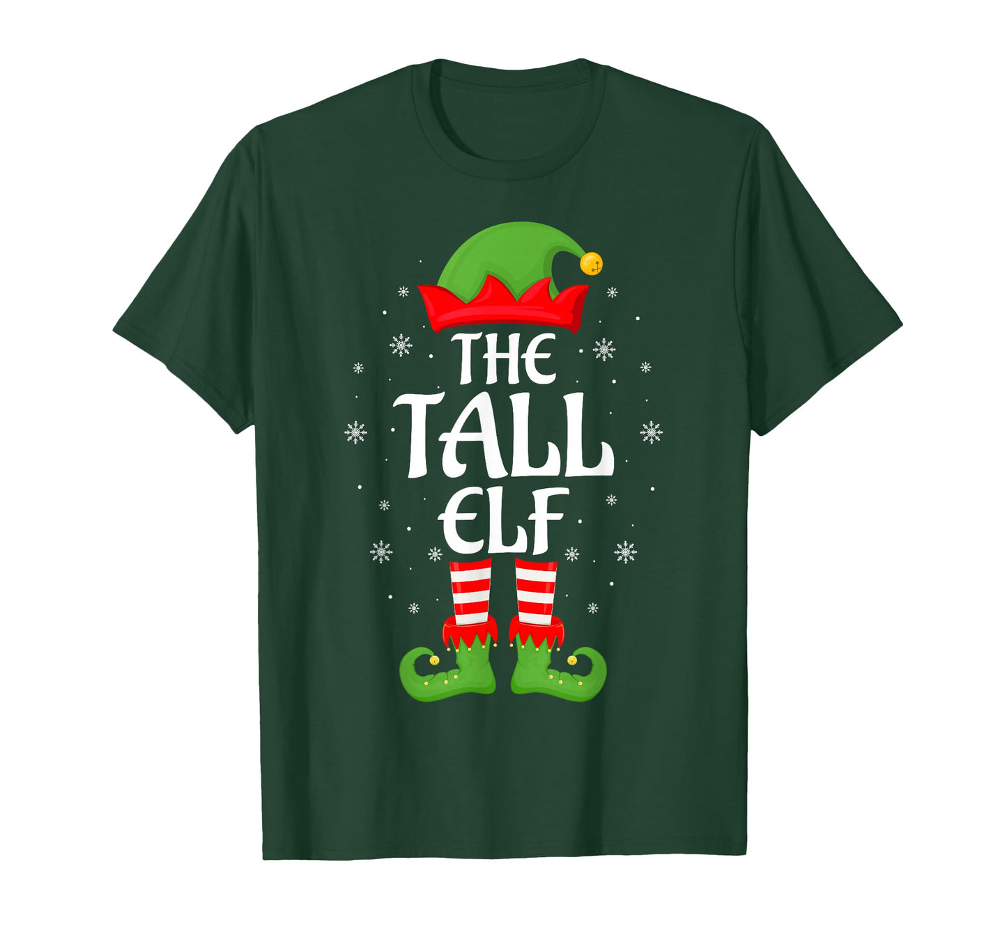 Tall Elf Xmas Family Matching Elf Squad Christmas T-Shirt