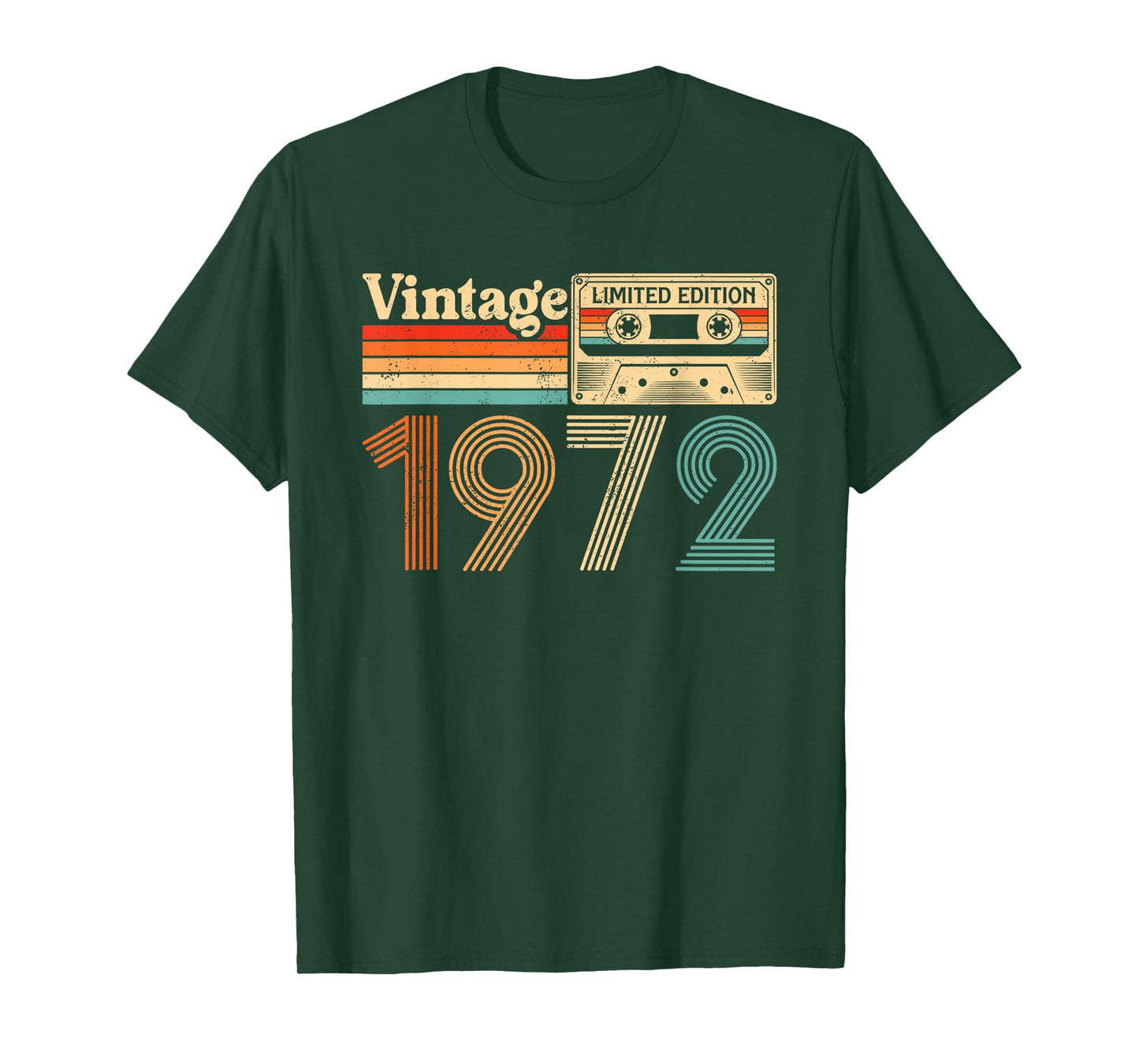 53 Year Old Vintage Born In 1972 53rd Birthday Cassette Tape T-Shirt