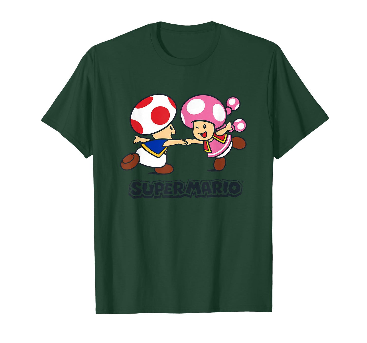 Super Mario Bros Happy Toads Classic Nintendo Duo T-Shirt