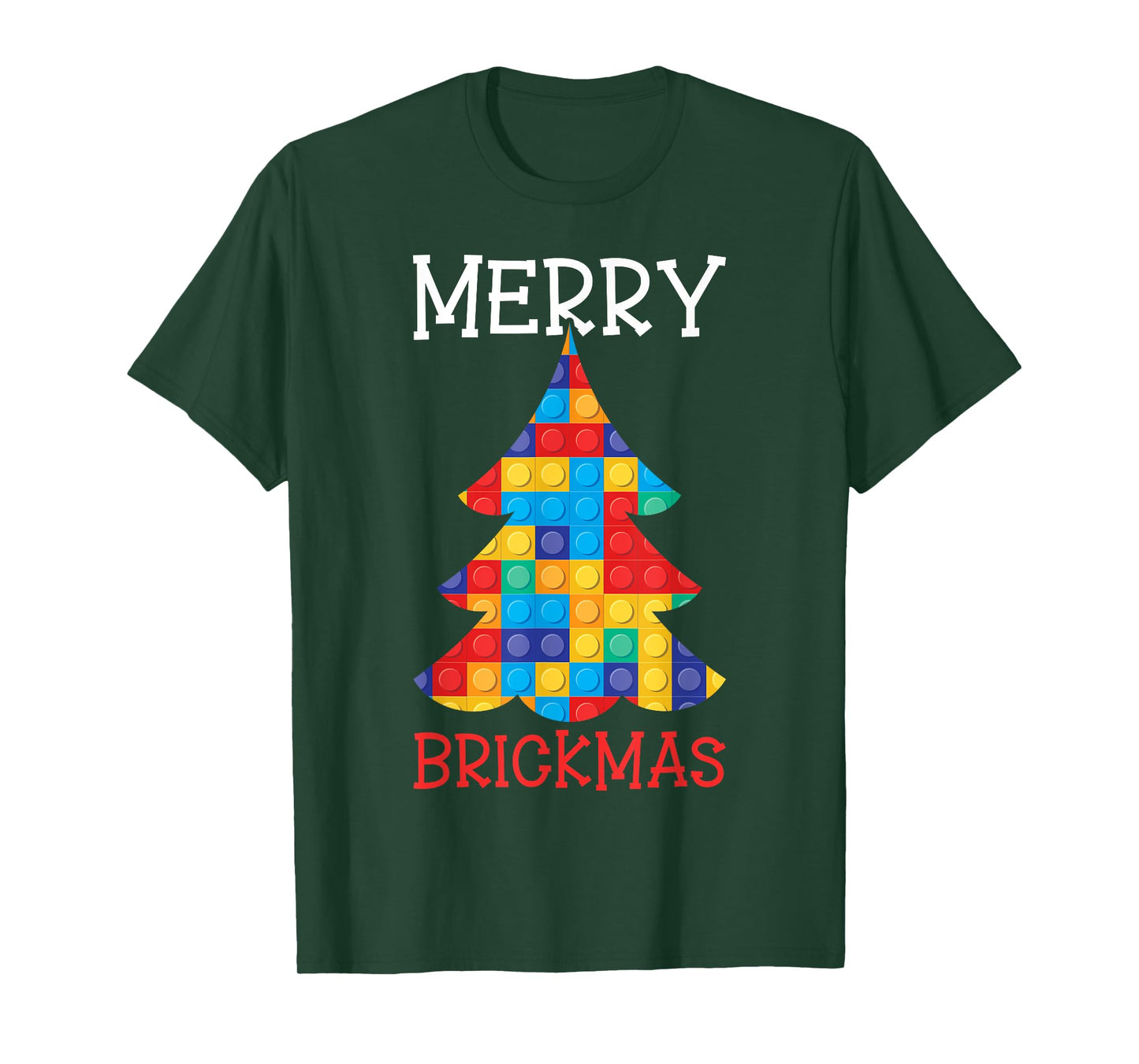 Merry Brickmas Block Building Brick Christmas Master Builder T-Shirt