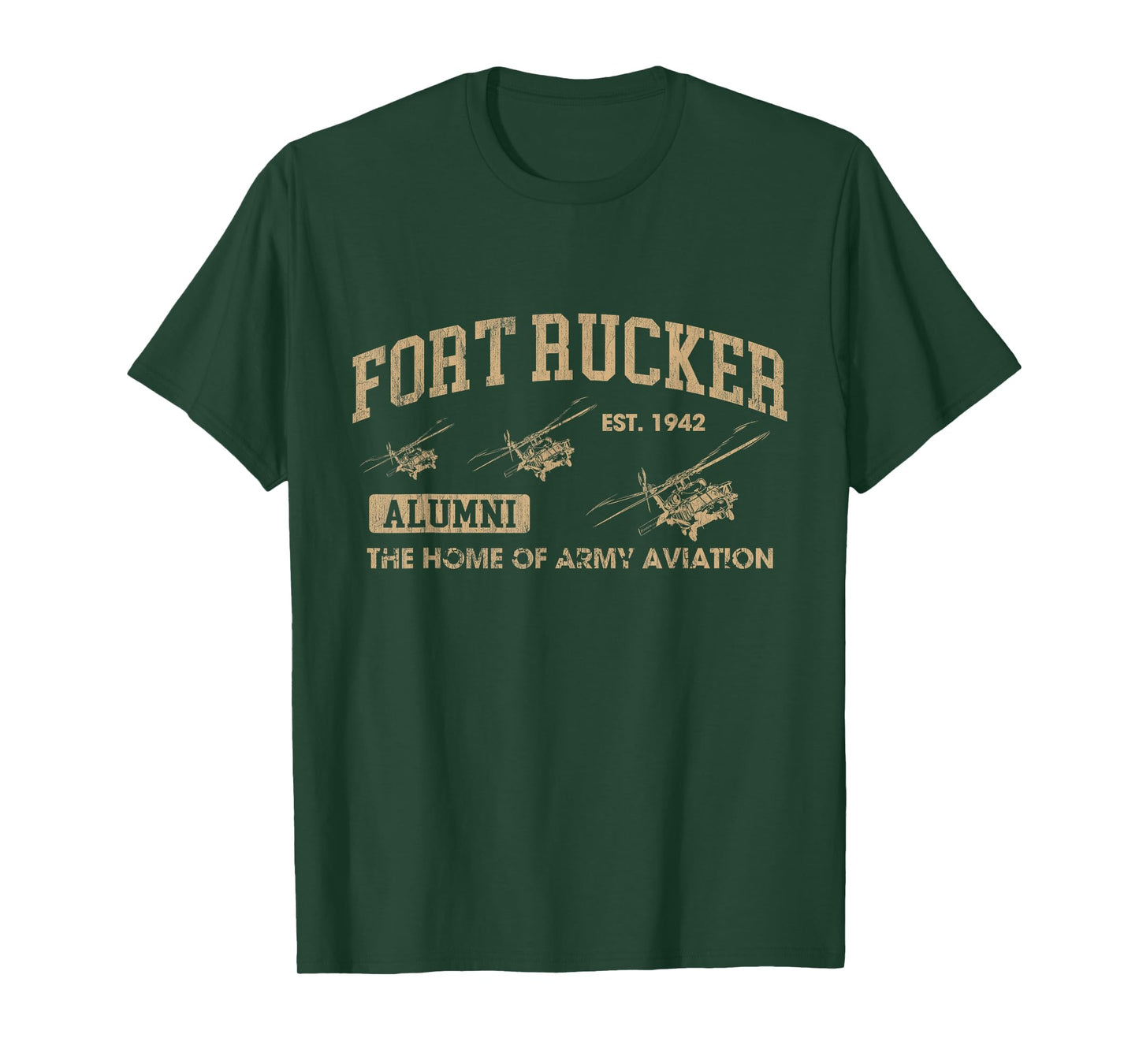 Fort Rucker Alabama Alumni Aviation Helicopter Veteran Tee T-Shirt