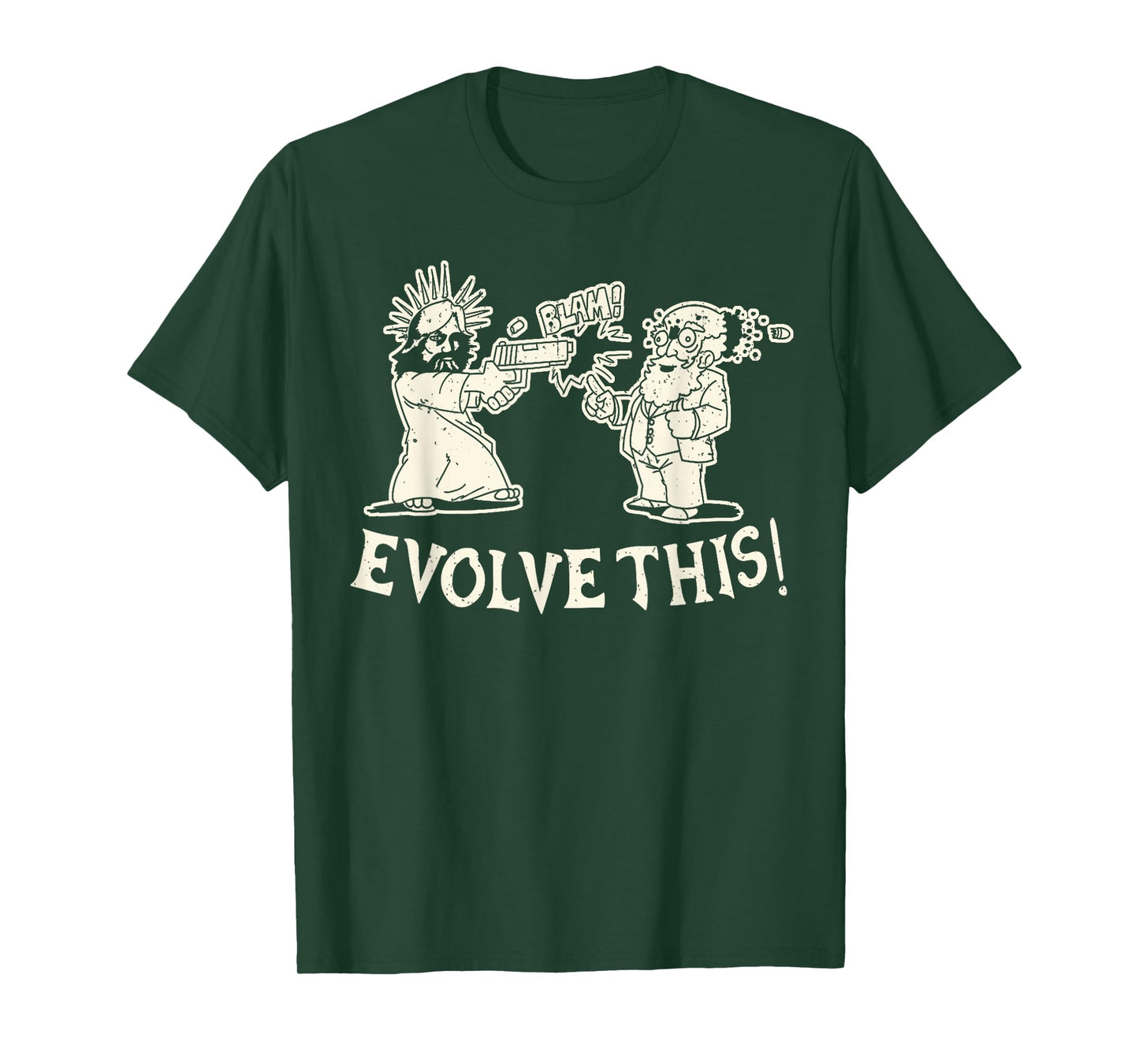Vintage Evolve This Jesus And Darwin 3 T-Shirt