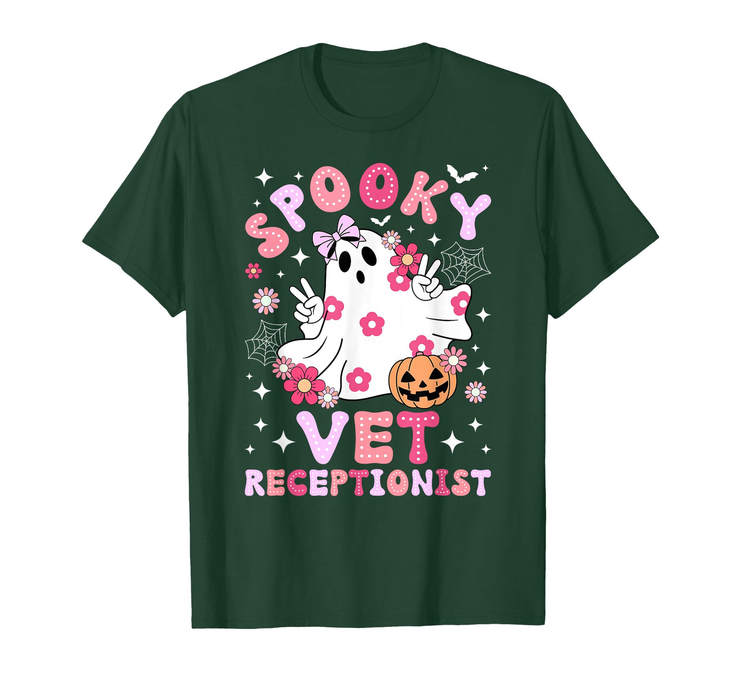 Spooky Vet Receptionist Halloween Veterinarian Receptionist T-Shirt