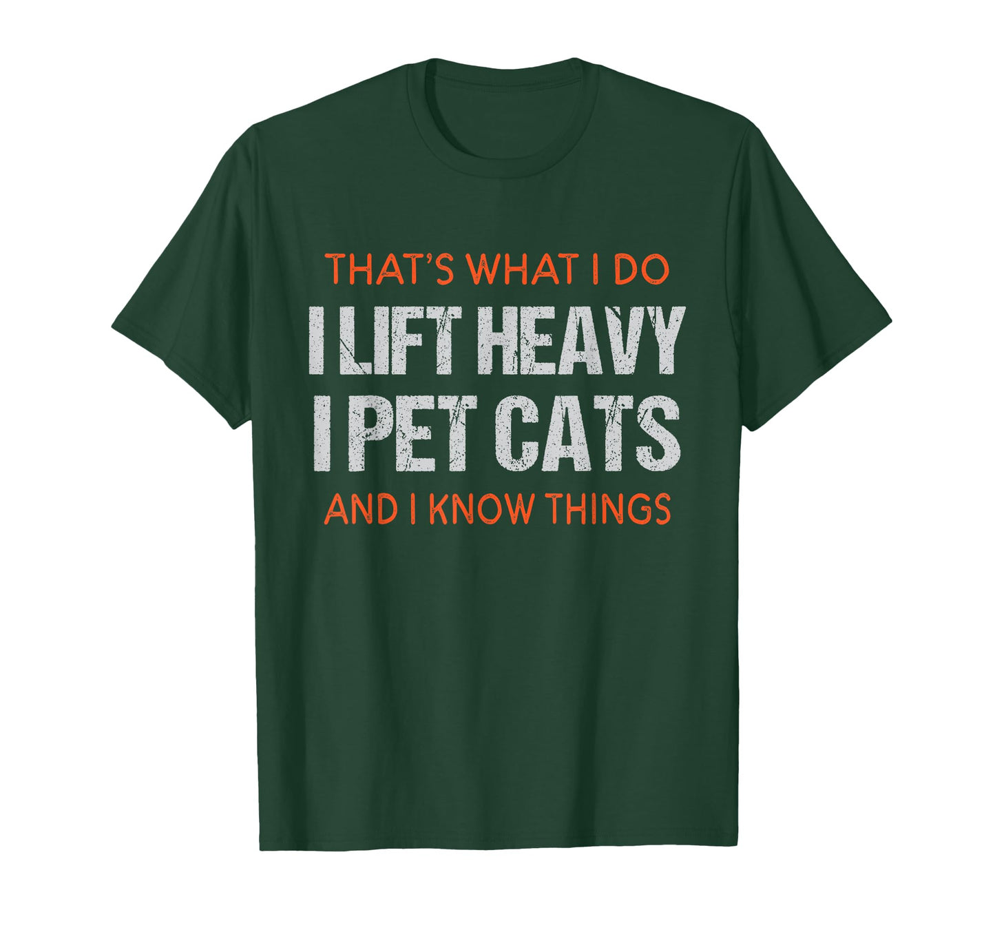 Funny Gym Workout Weightlifting Cat Animal Themed Saying T-Shirt