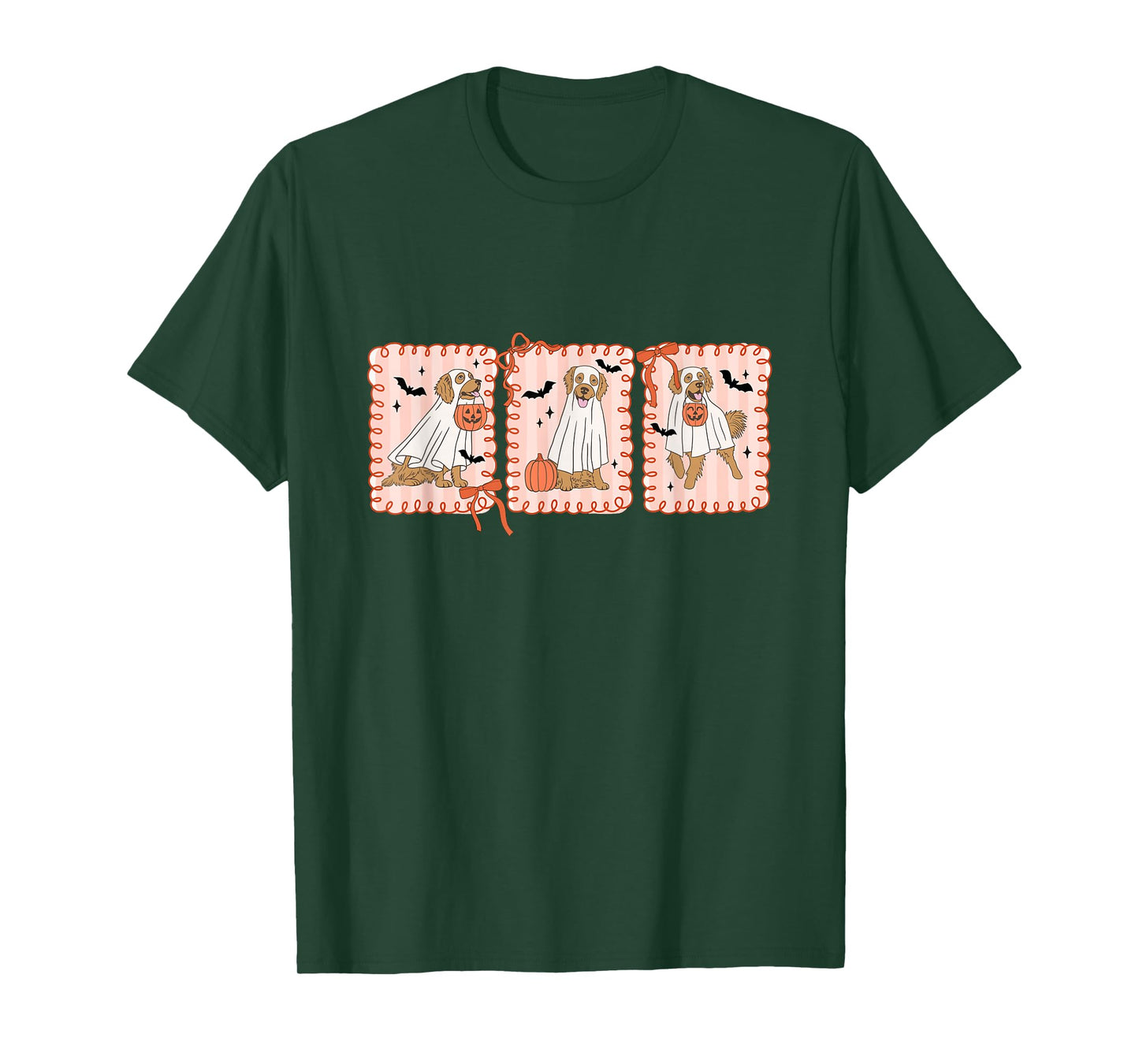Ghost Dog Halloween Golden Retriever Dog Mom Trick Or Treat T-Shirt