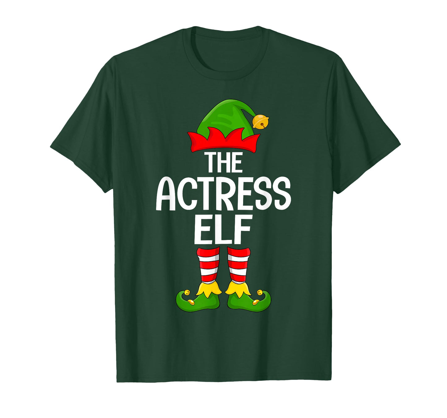 Actress Elf Xmas Matching Family Elf Squad Christmas T-Shirt