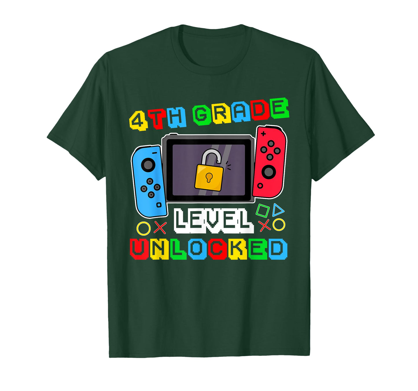 4th grade Level Unlocked Gamer Back to School Boy T-Shirt