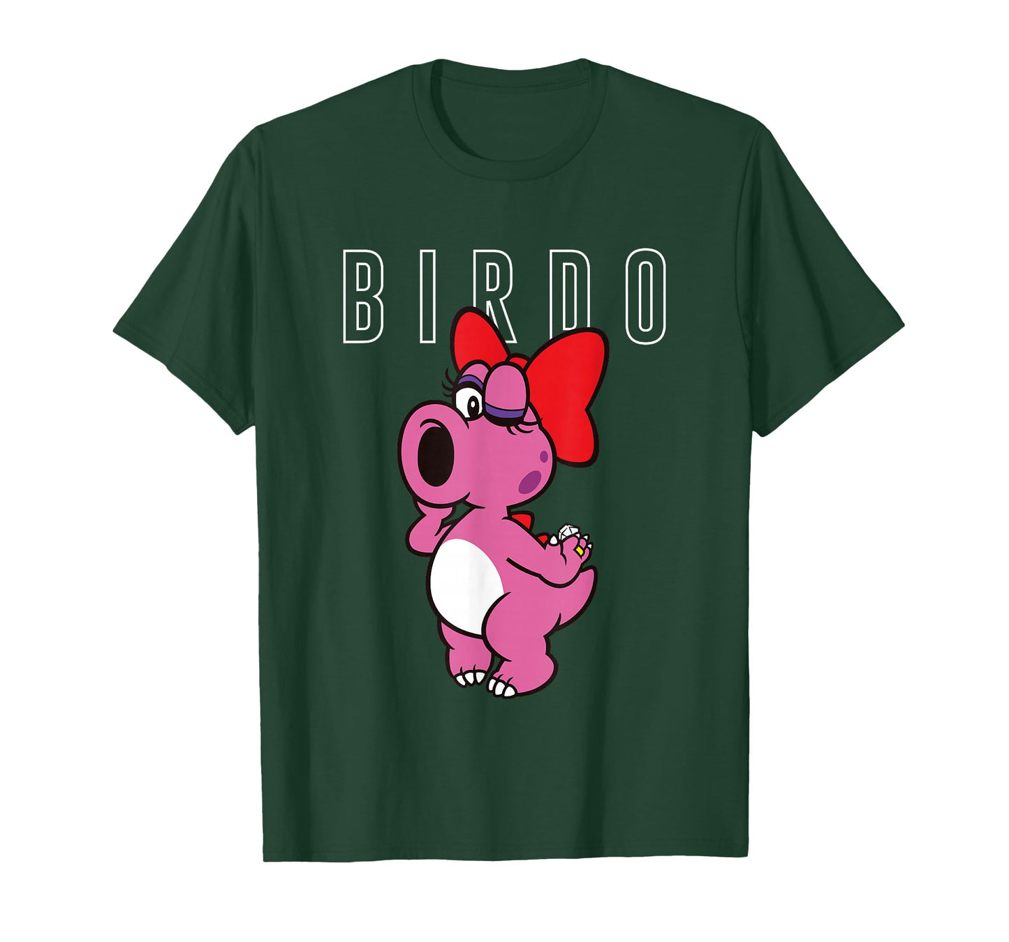 Super Mario Bros Birdo Big Pink Portrait Simple Text T-Shirt