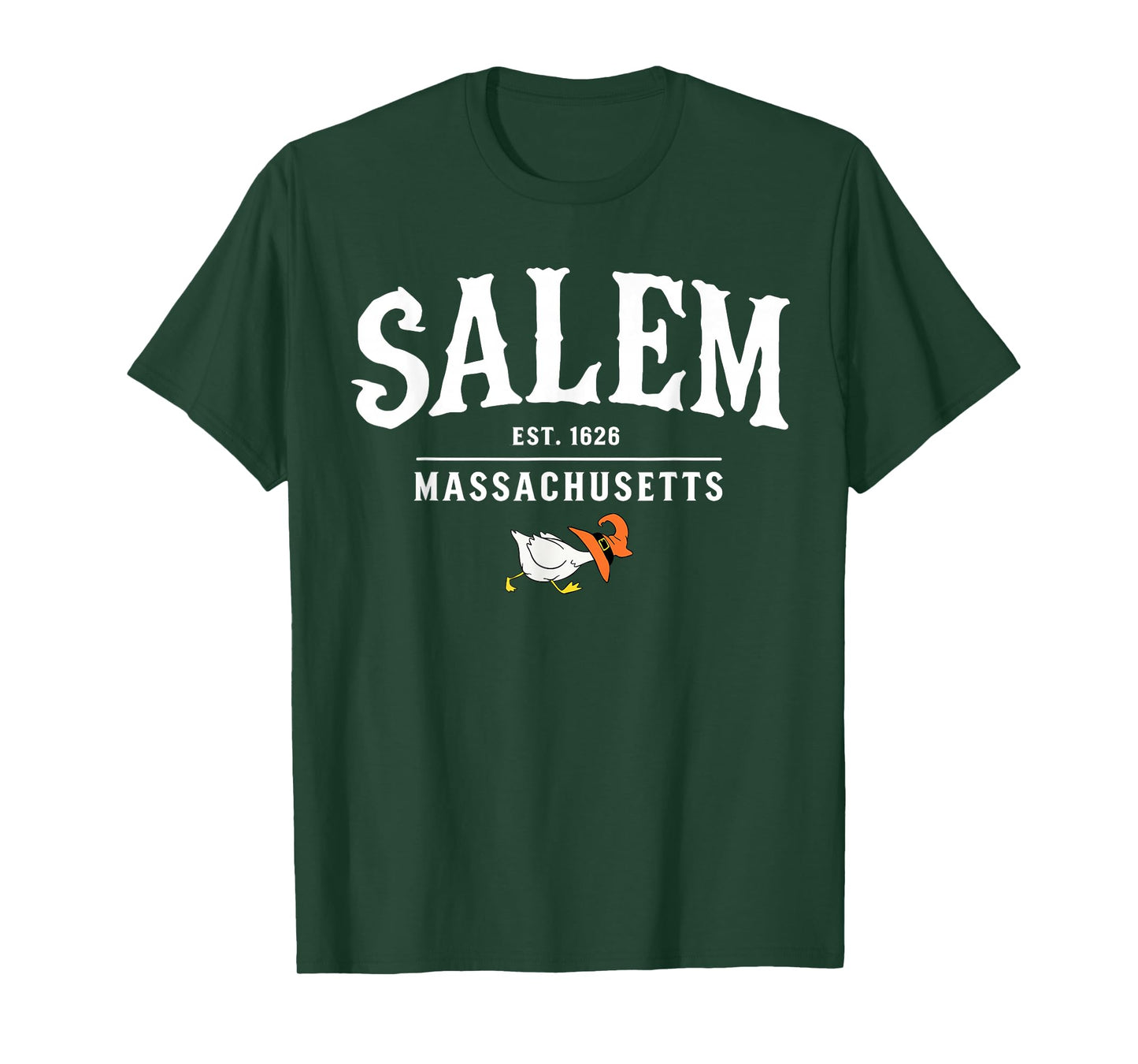 Salem 1626 Massachusetts MA Halloween Duck Witch Costume T-Shirt
