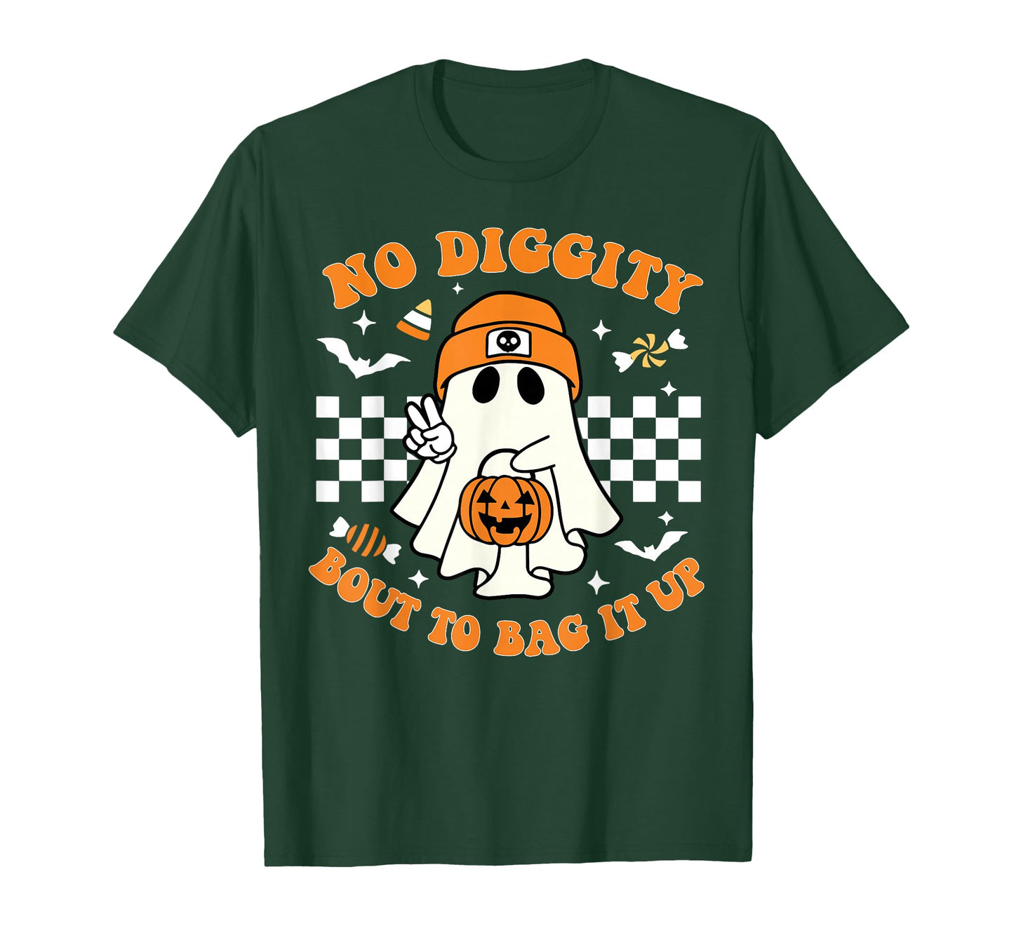 No Diggity Bout to Bag It Up - Ghost Halloween T-Shirt