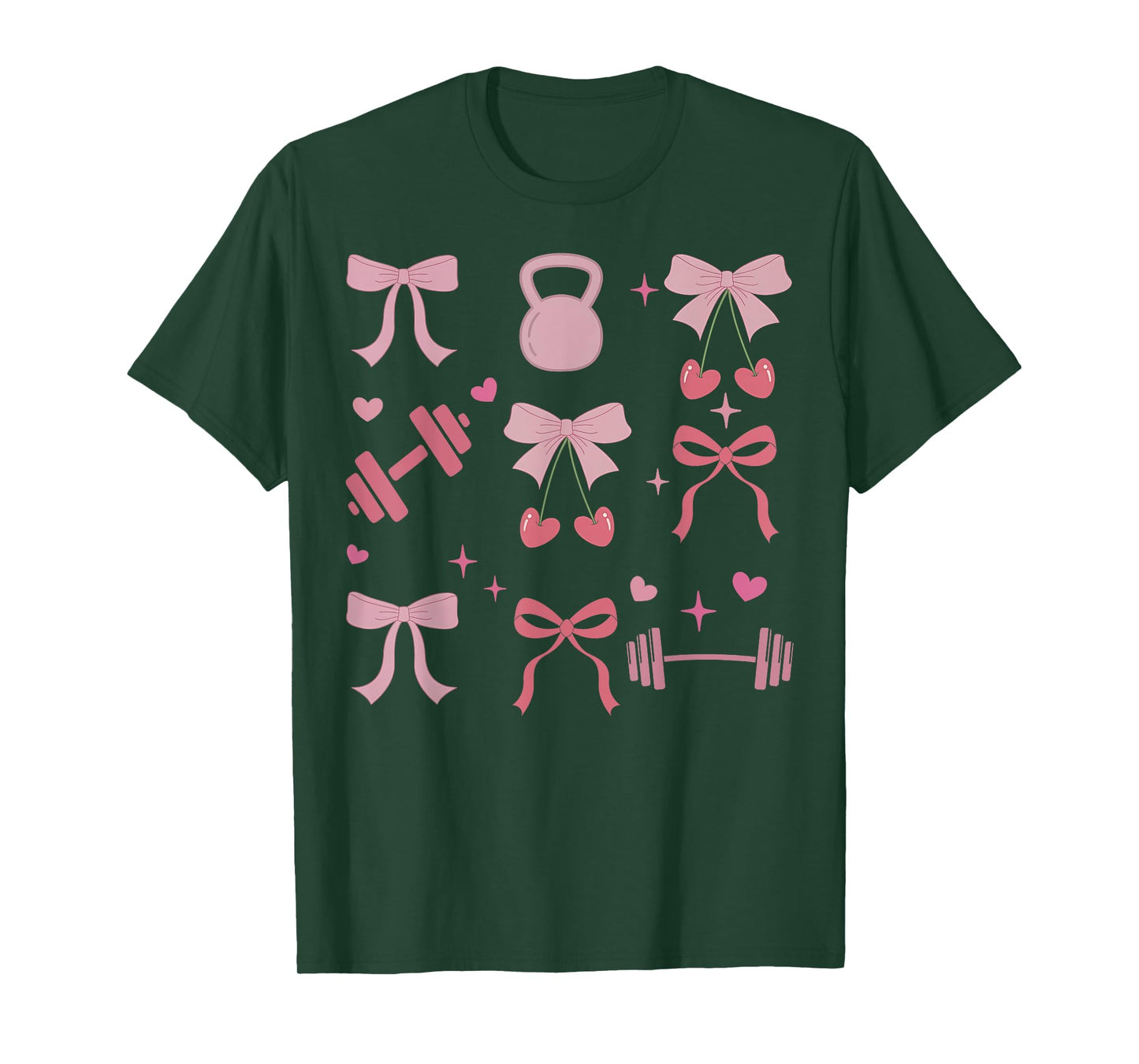 Coquette Bow Workout Weightlifting Gym Fitness Deadlift T-Shirt