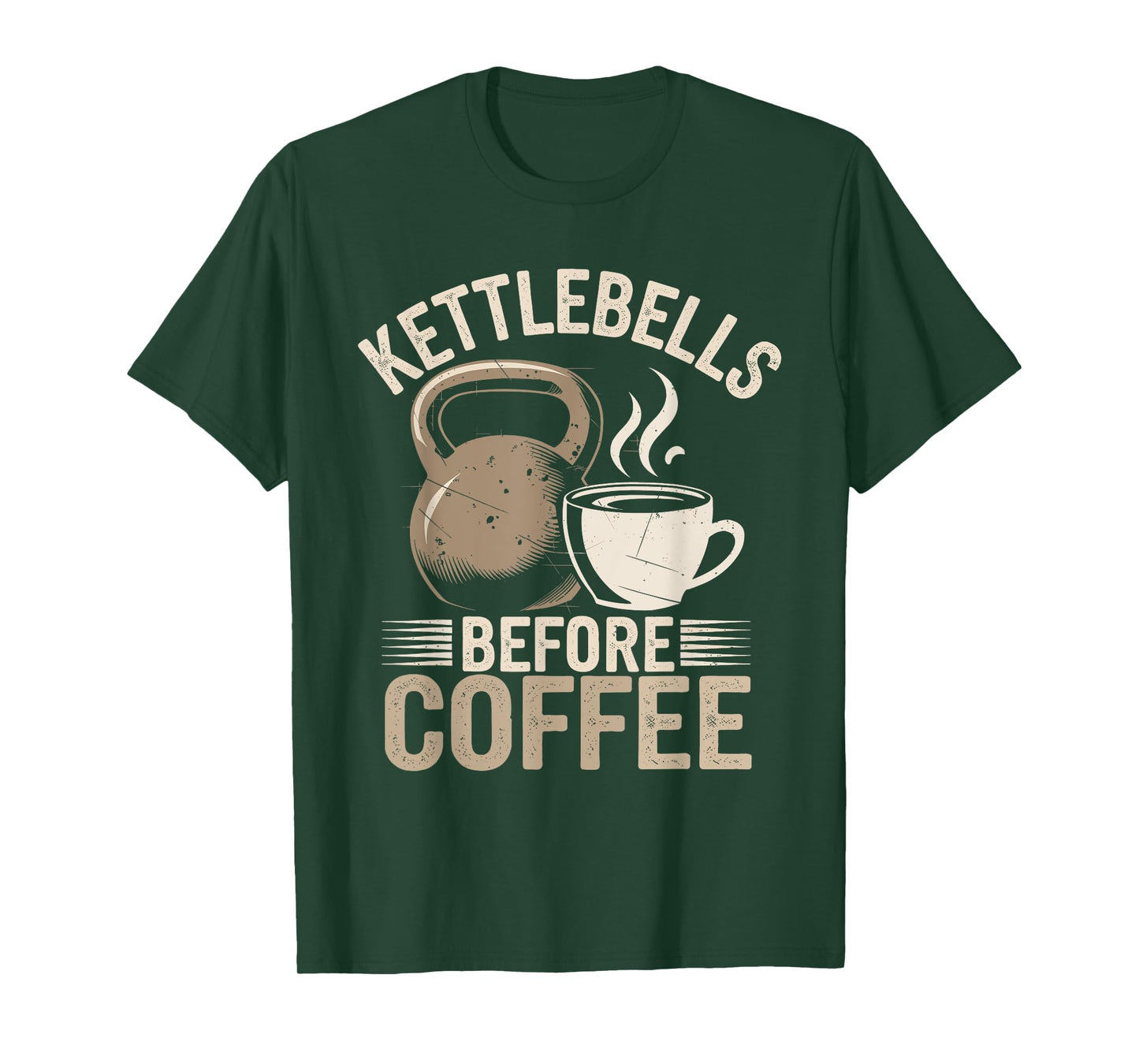 Kettlebells Before Coffee Funny Gym Fitness Workout T-Shirt