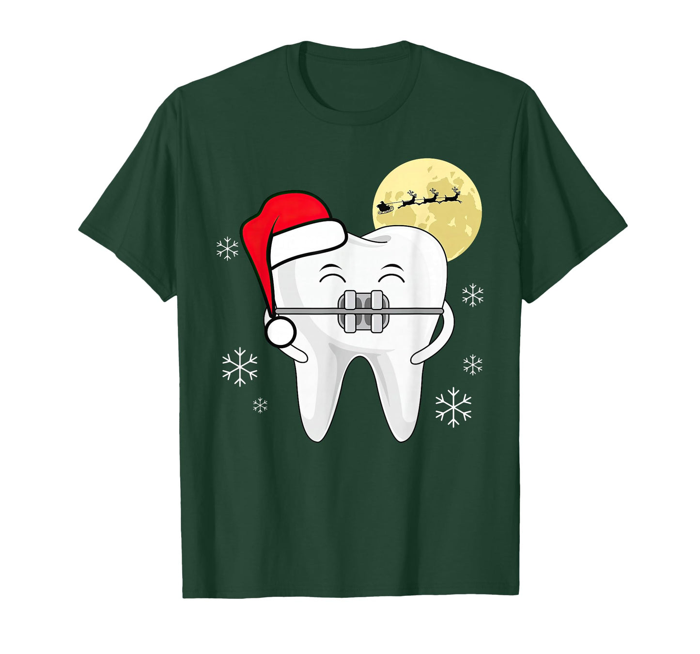 Christmas Orthodontist Santa Braces Teeth Dental Orthodontic T-Shirt