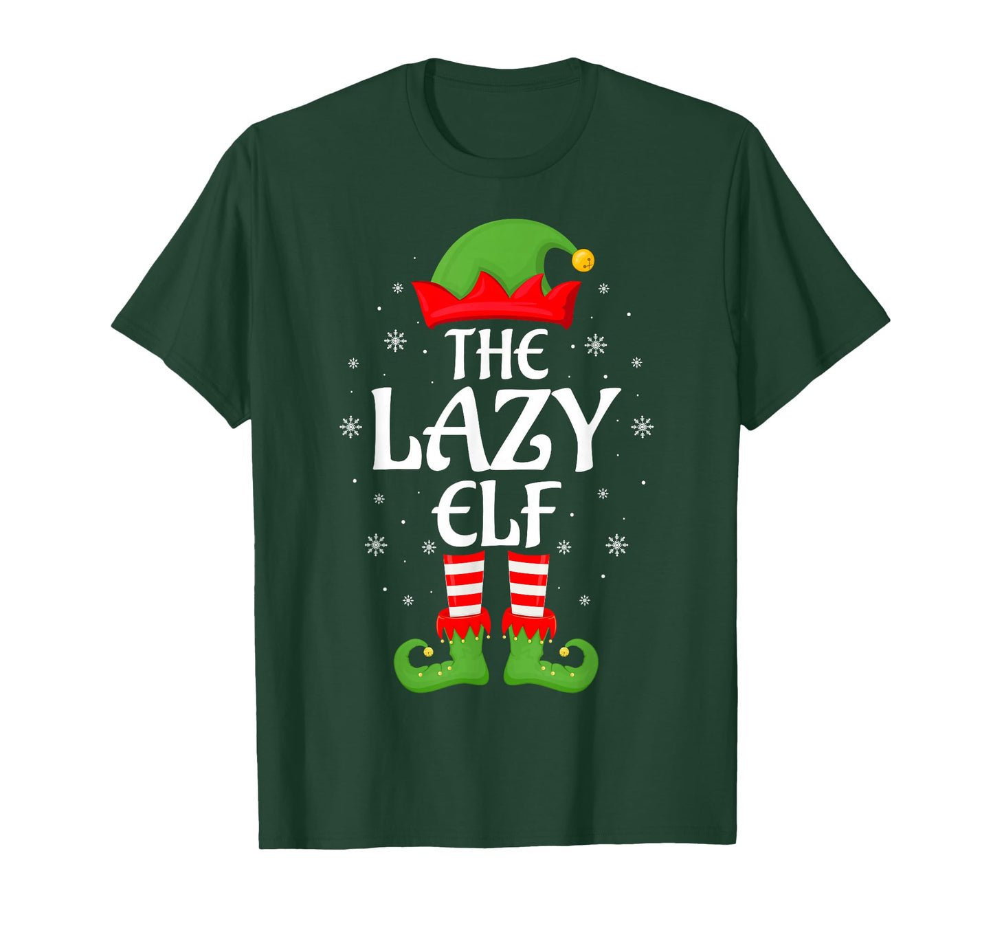 Lazy Elf Xmas Family Matching Elf Squad Christmas T-Shirt