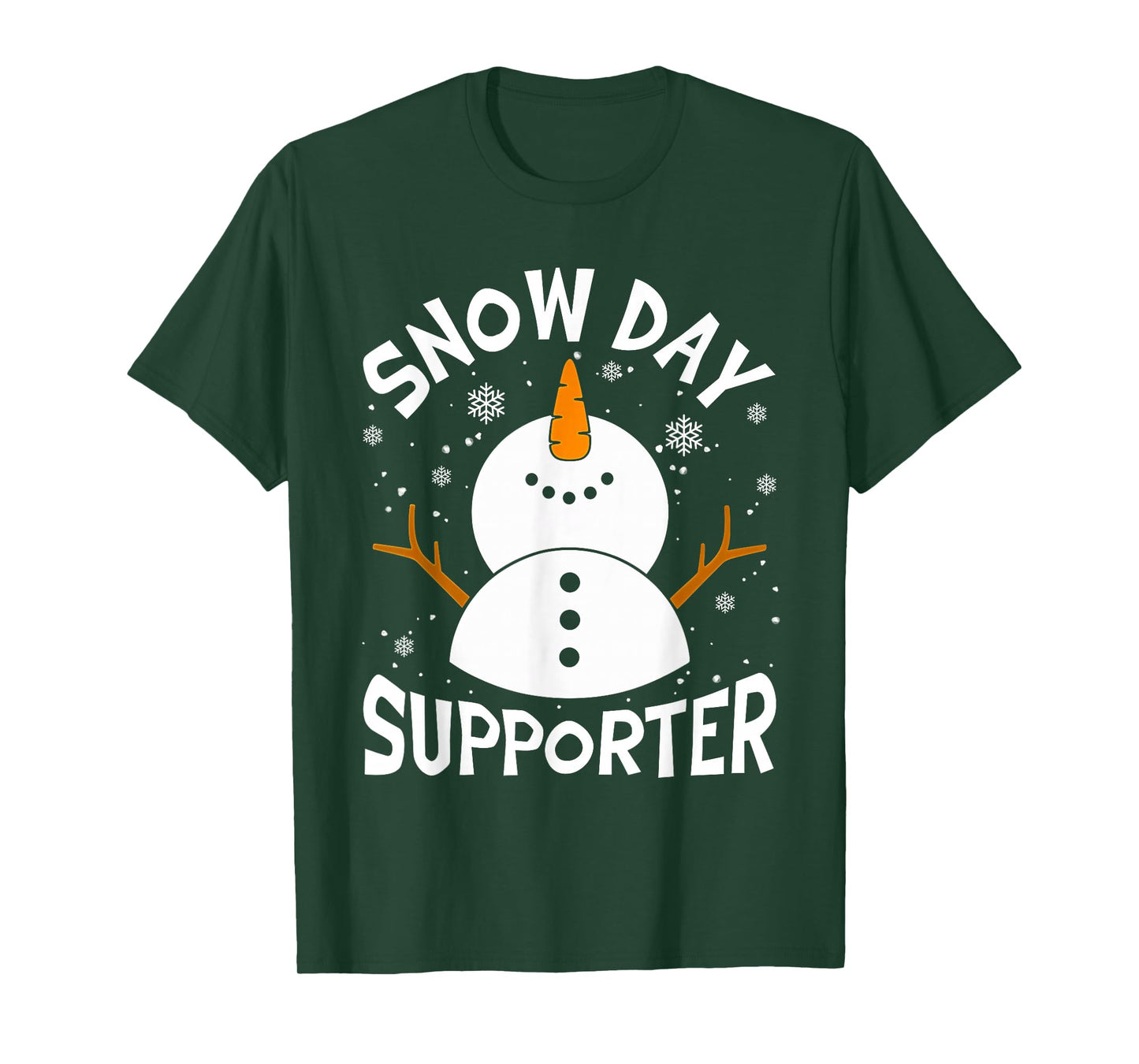 Snow Day Supporter Snowflake Funny Teacher Christmas Pajamas T-Shirt