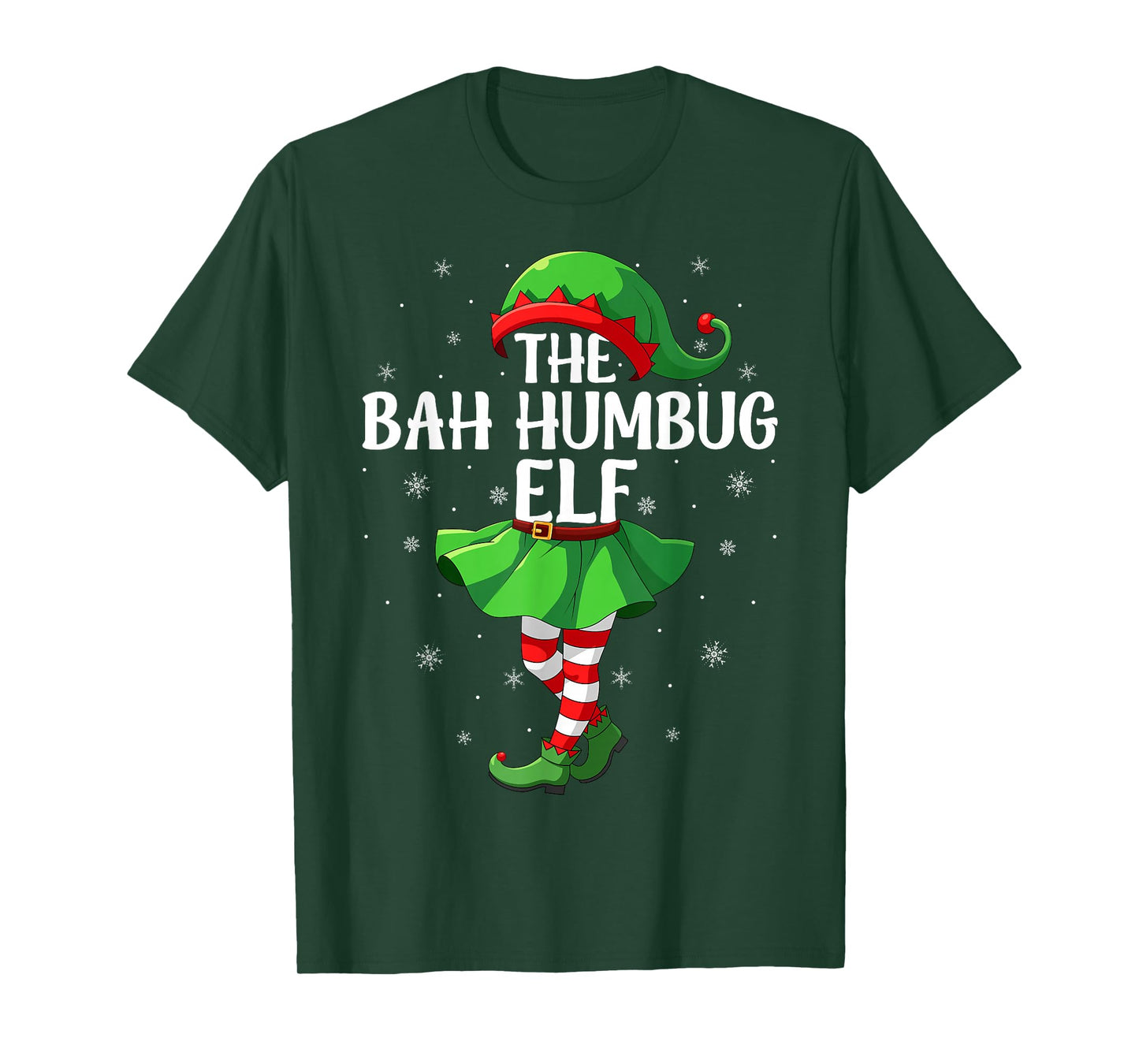 Bah Humbug Elf Christmas Girls Women Elf Squad Xmas Family T-Shirt