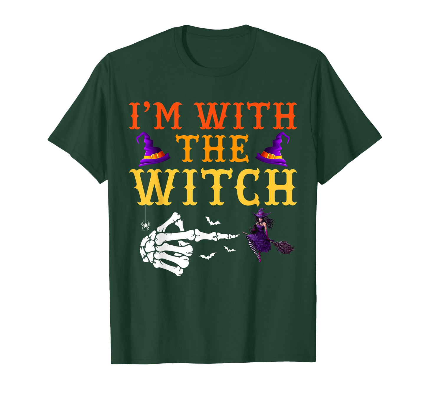 I'm with The Witch Couple Costume Halloween T-Shirt