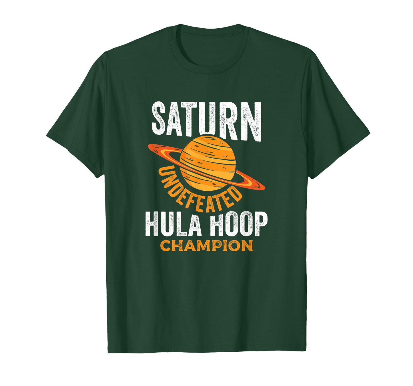 Saturn Undefeated Hula Hoop Champion Space Pun Joke Shirt