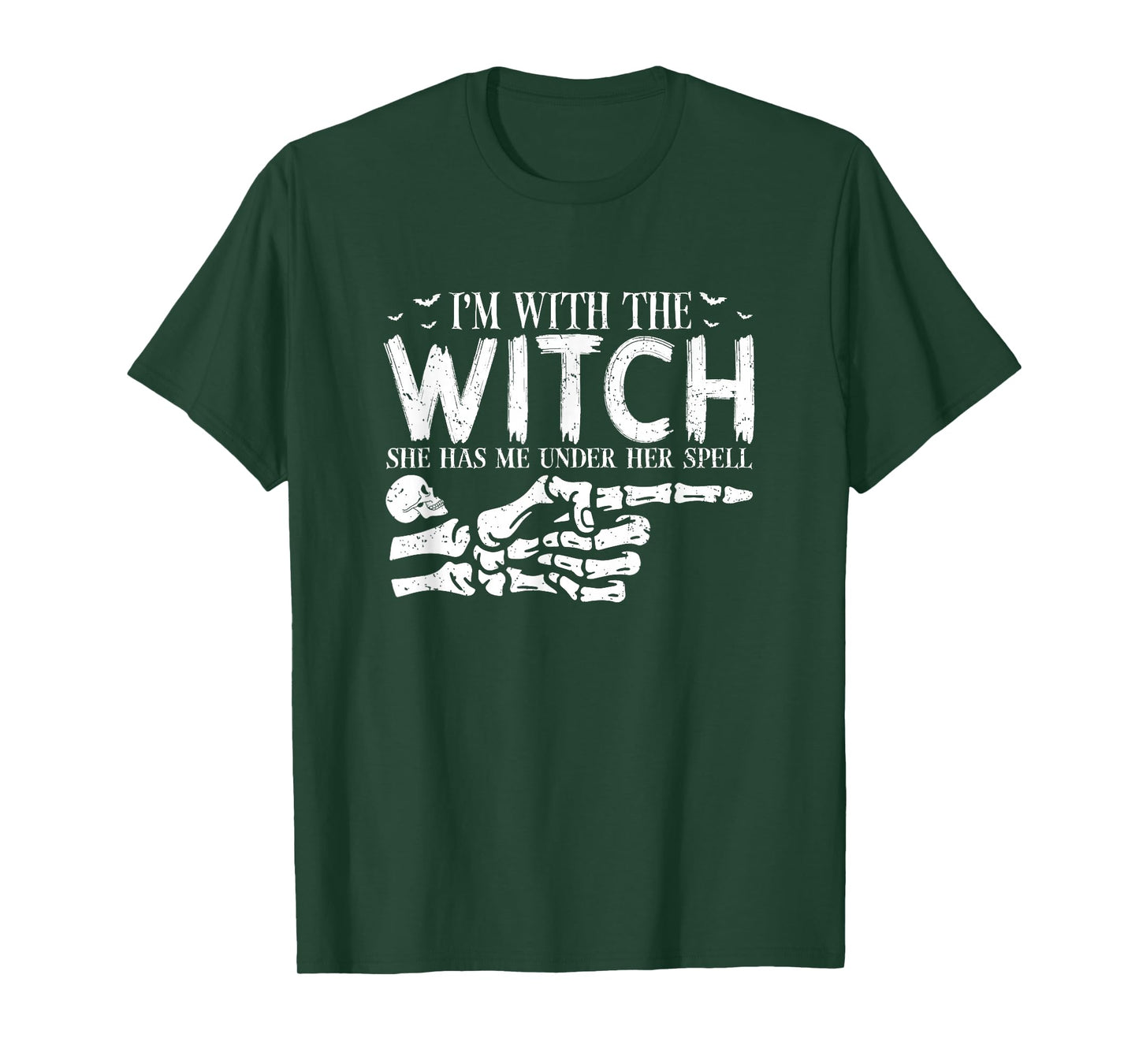 I'm with The Witch Funny Halloween Couple Costume Party T-Shirt