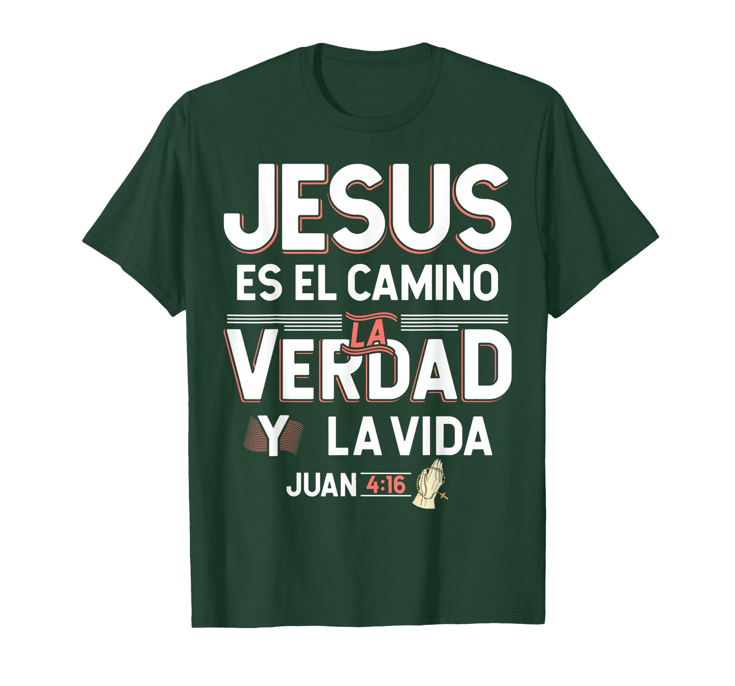 Camisetas Cristianas en espanol Frases Bíblica Juan 4:16 T-Shirt