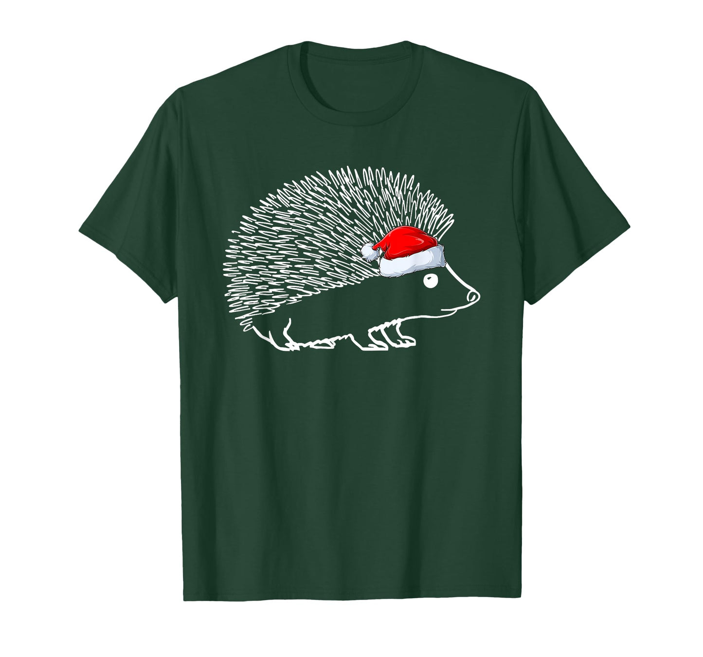 Funny Santa Hat Hedgehog Christmas T-Shirt