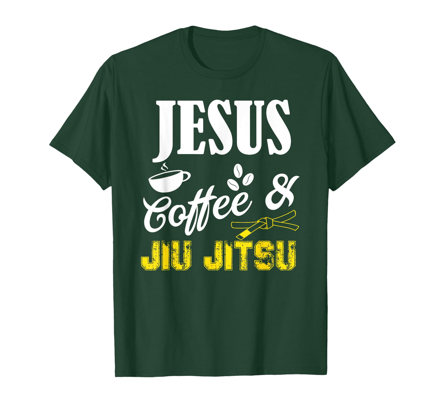 Jesus Coffee and Jiu Jitsu Shirt Brazilian JiuJitsu BJJ Gift T-Shirt