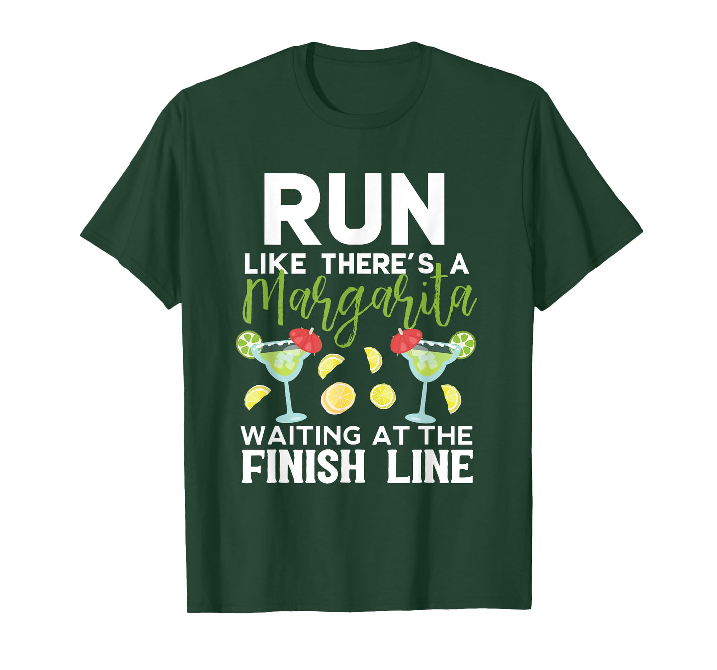 Run Like There's a Margarita Waiting Funny Running T-shirt T-Shirt
