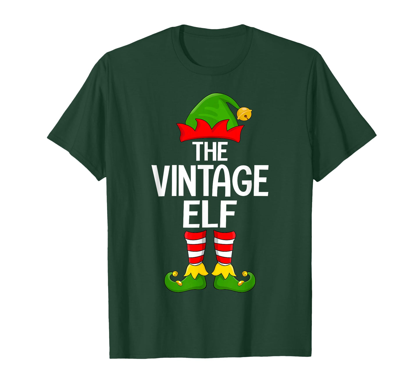 Vintage Elf Xmas Matching Family Elf Squad Christmas T-Shirt