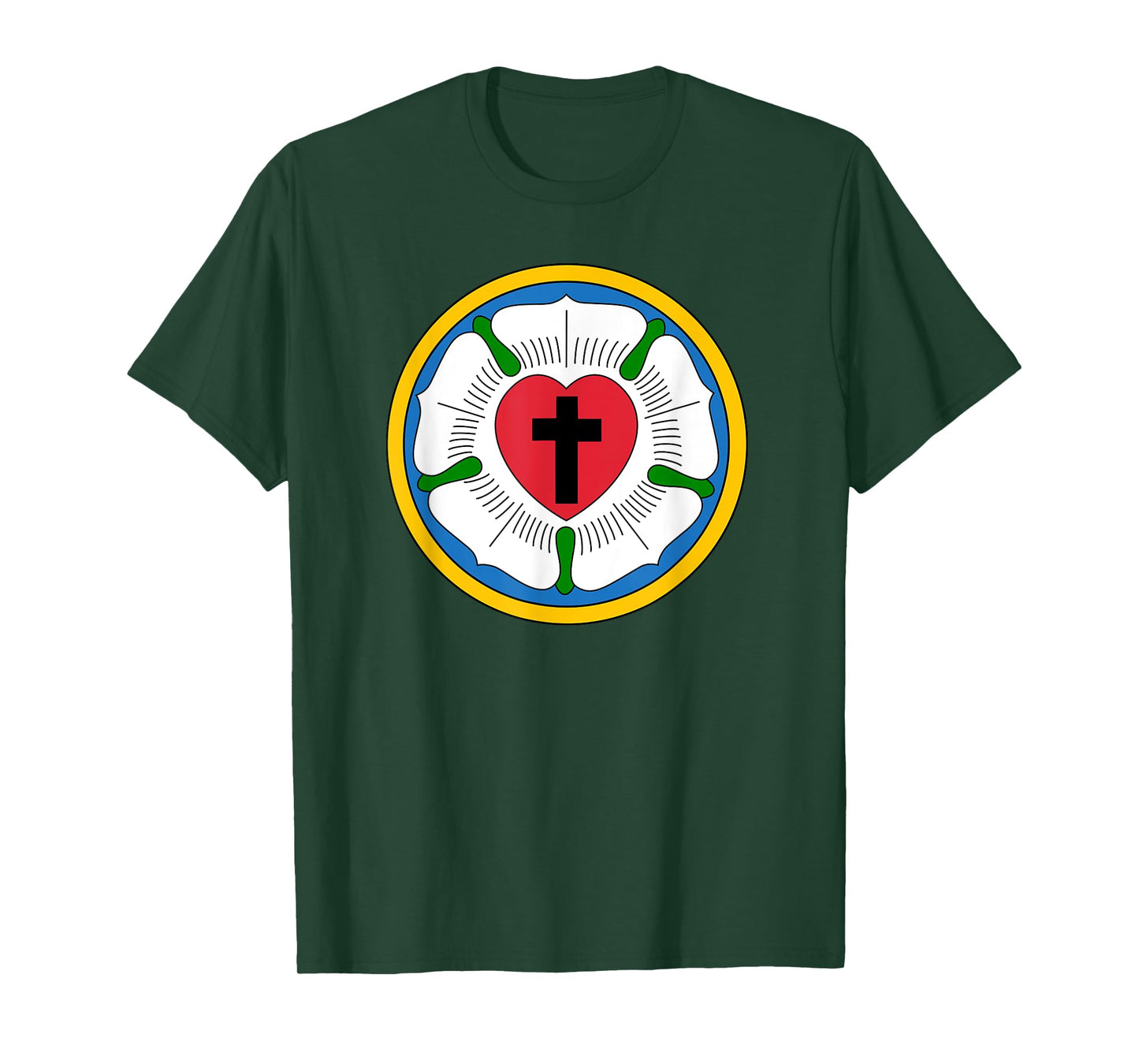 Lutheran 95 Theses Martin Luther Rose Reformation Concords T-Shirt