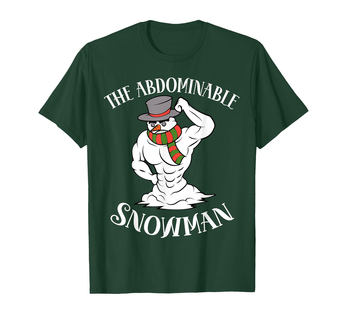 Funny Christmas Workout Xmas Abominal Snowman Abdominal Gift T-Shirt
