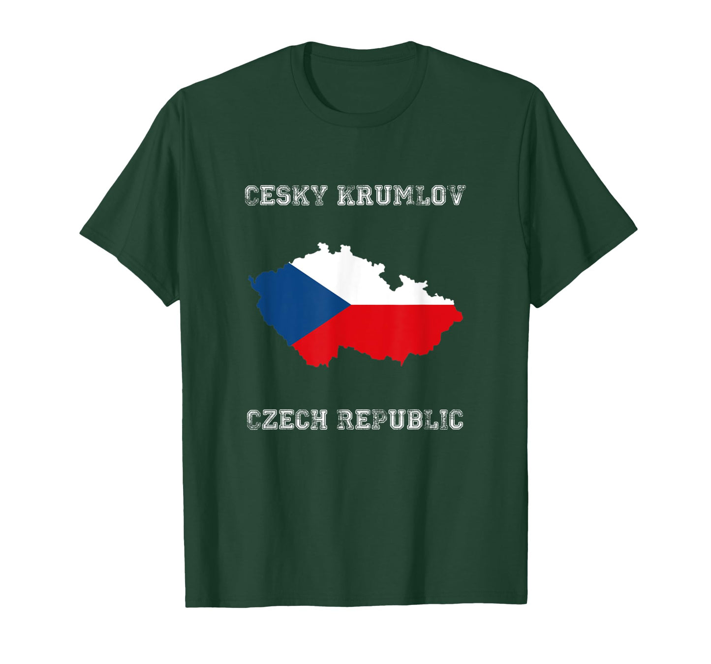 Cesky Krumlov Czech Republic Distressed Czech Republic Flag T-Shirt