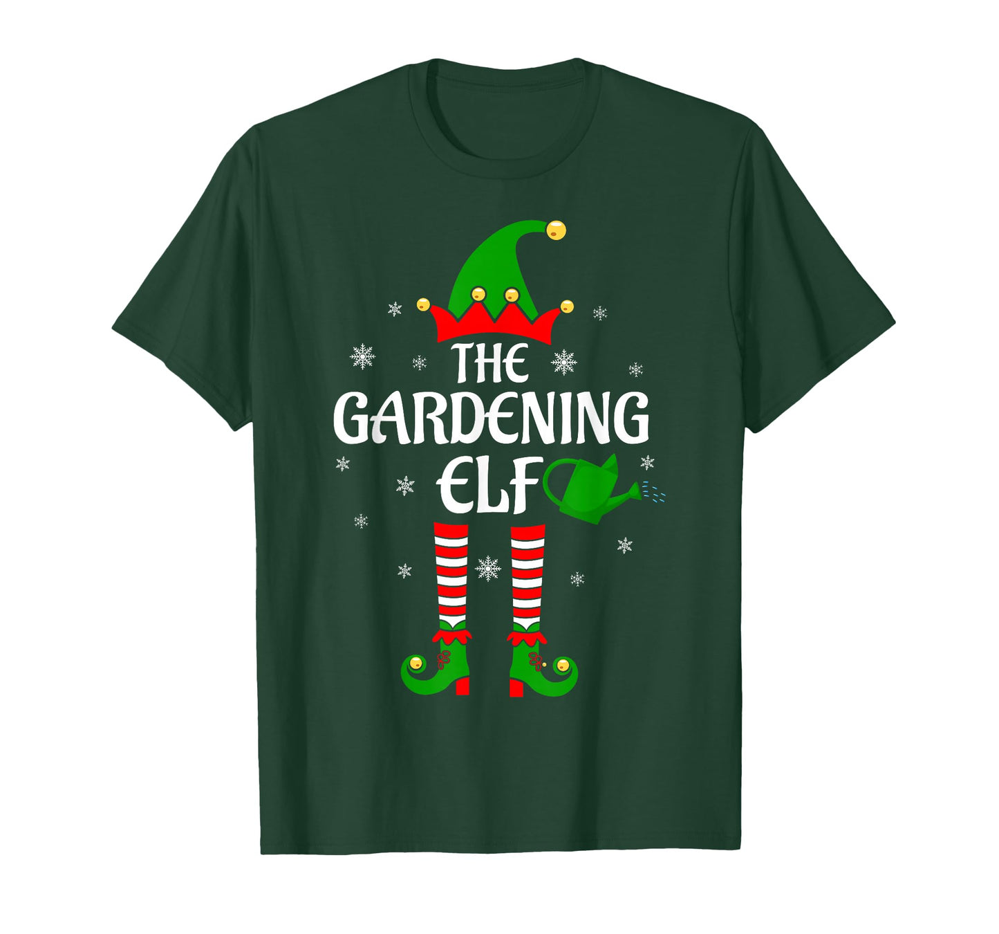 Gardening Elf Christmas Matching Family Elf Squad Xmas PJs T-Shirt