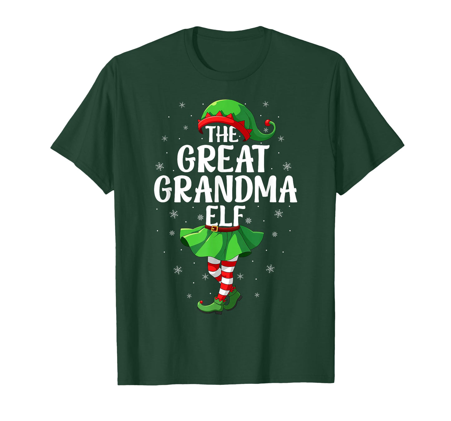 Great Grandma Elf Christmas Girl Women Elf Squad Xmas Family T-Shirt