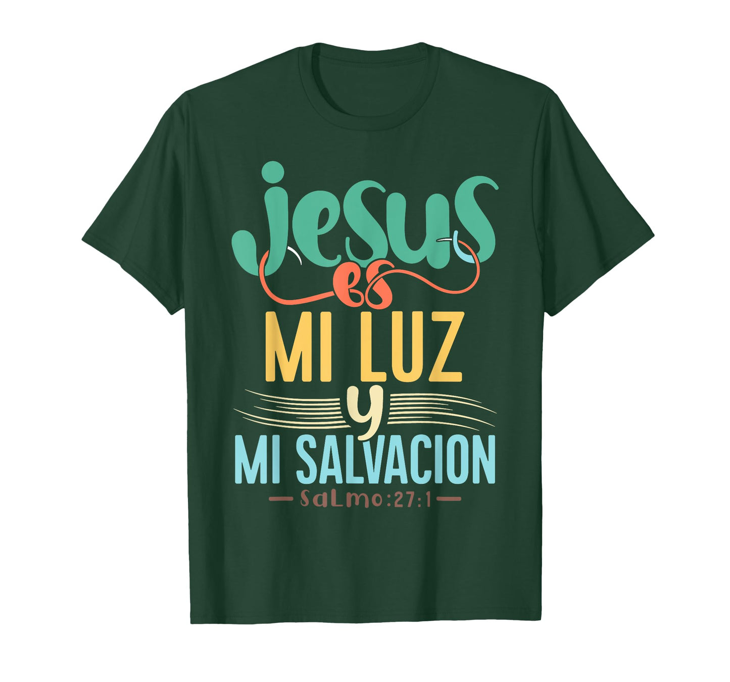 Camisetas Cristianas en espanol Con Frases Biblia Salmo 27:1 T-Shirt