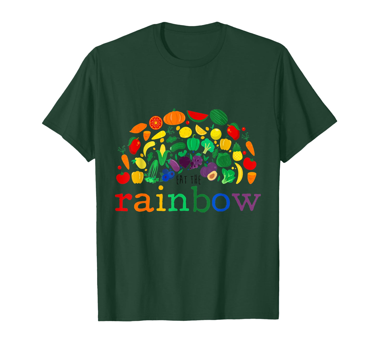 Cute Tee Eat the Rainbow Cool Vegan Gift T-Shirt