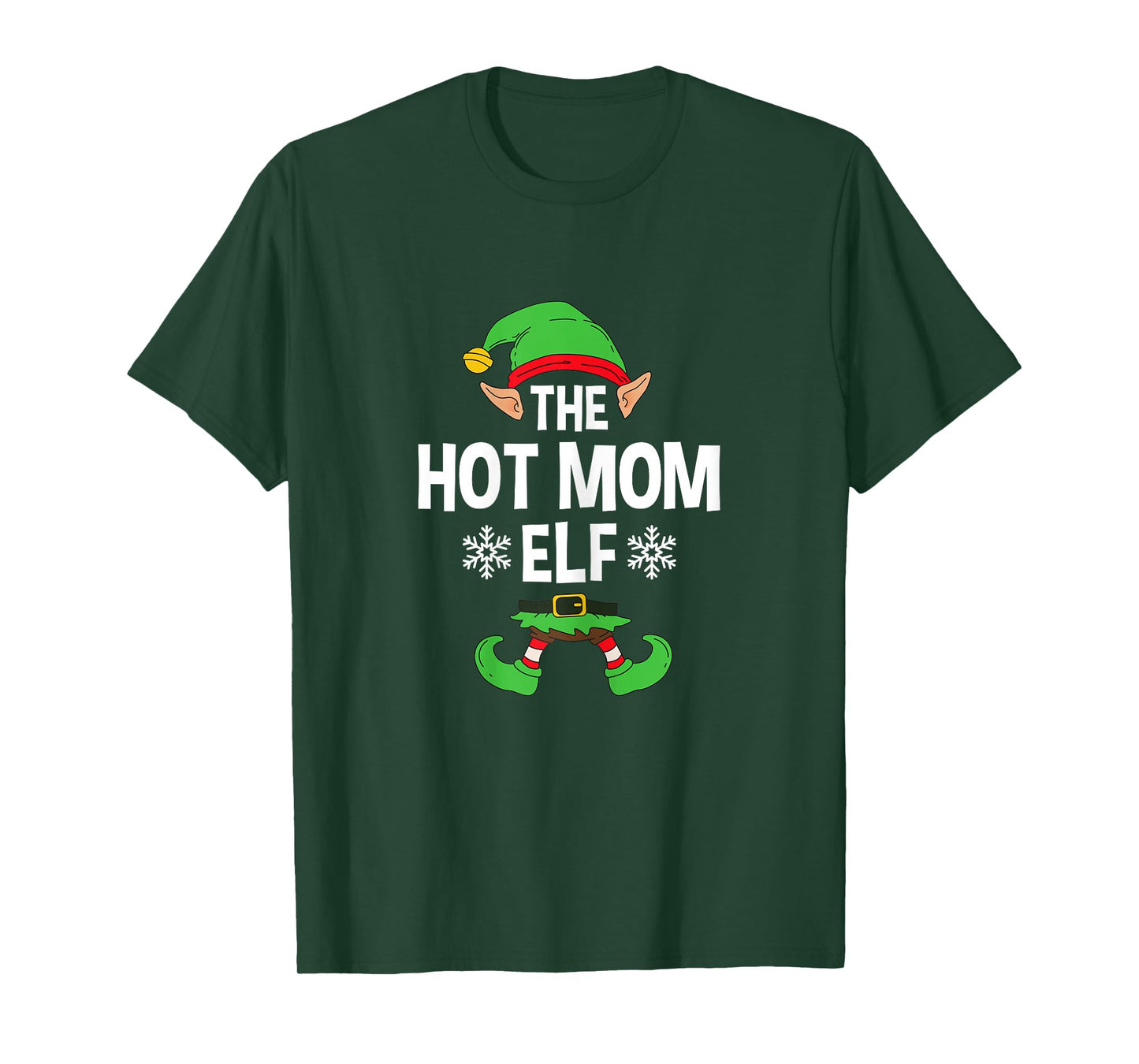 The Hot Mom Elf Party Family Group Matching Mother X-Mas T-Shirt