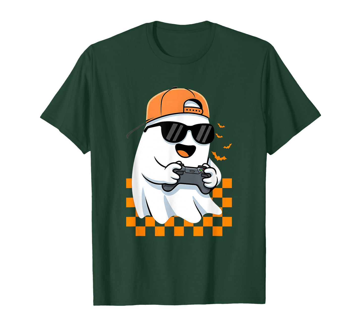 Retro Ghost Halloween Gamer Video Gaming Men Women Boys T-Shirt