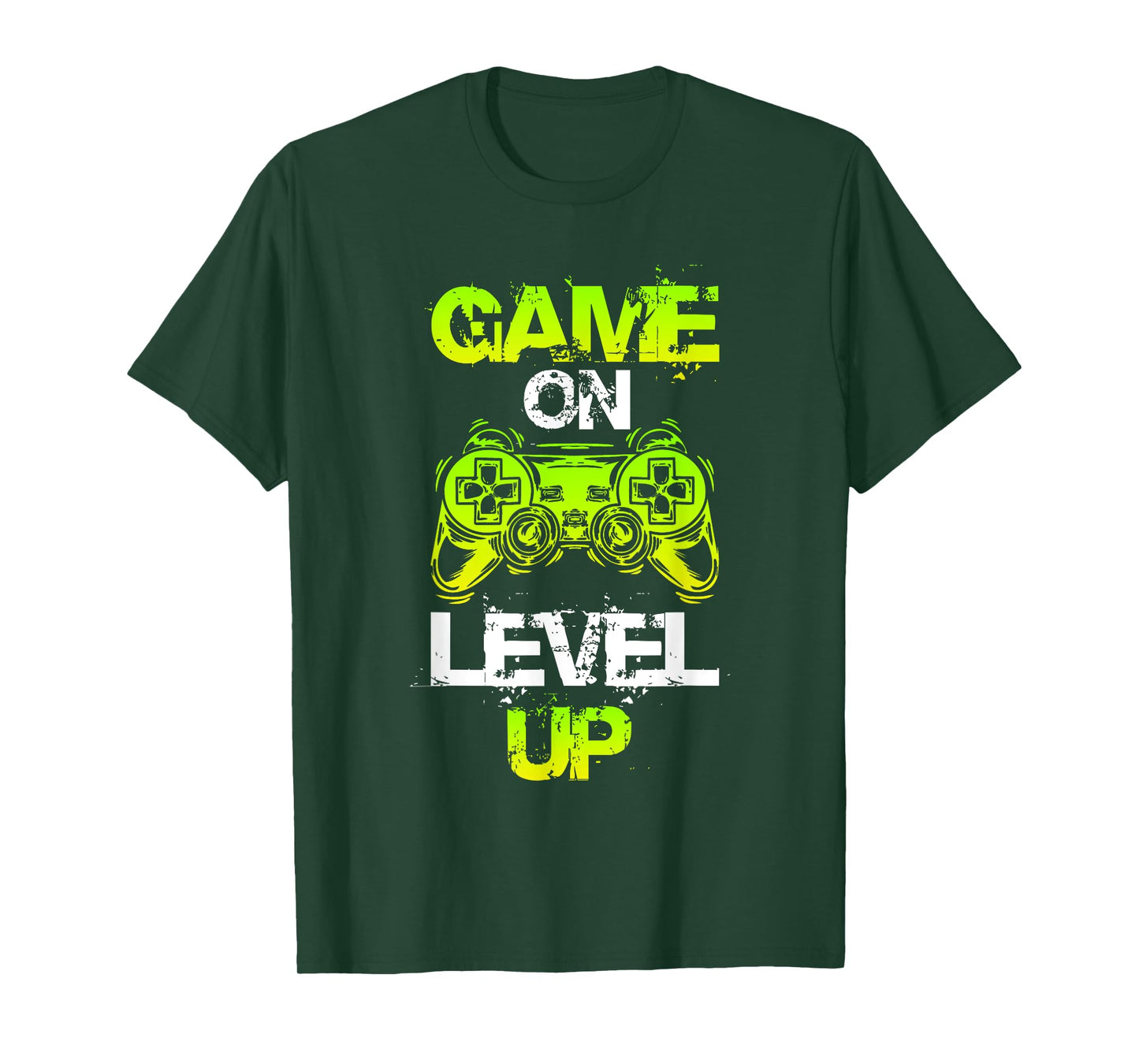 Gaming Apparel GAME ON LEVEL UP Gaming T-Shirt - Unisex-Adults, Unisex-Kids - Black - Small - Short Sleeve - T-Shirt