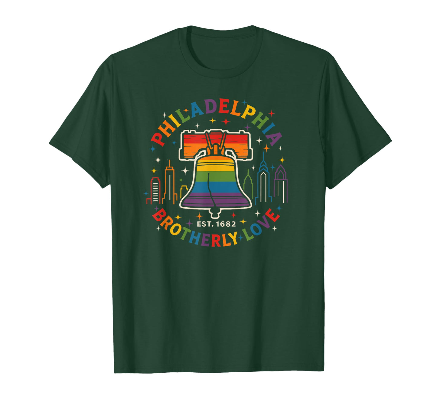Philadelphia Rainbow Gay Pride Liberty Bell Philly Pride T-Shirt