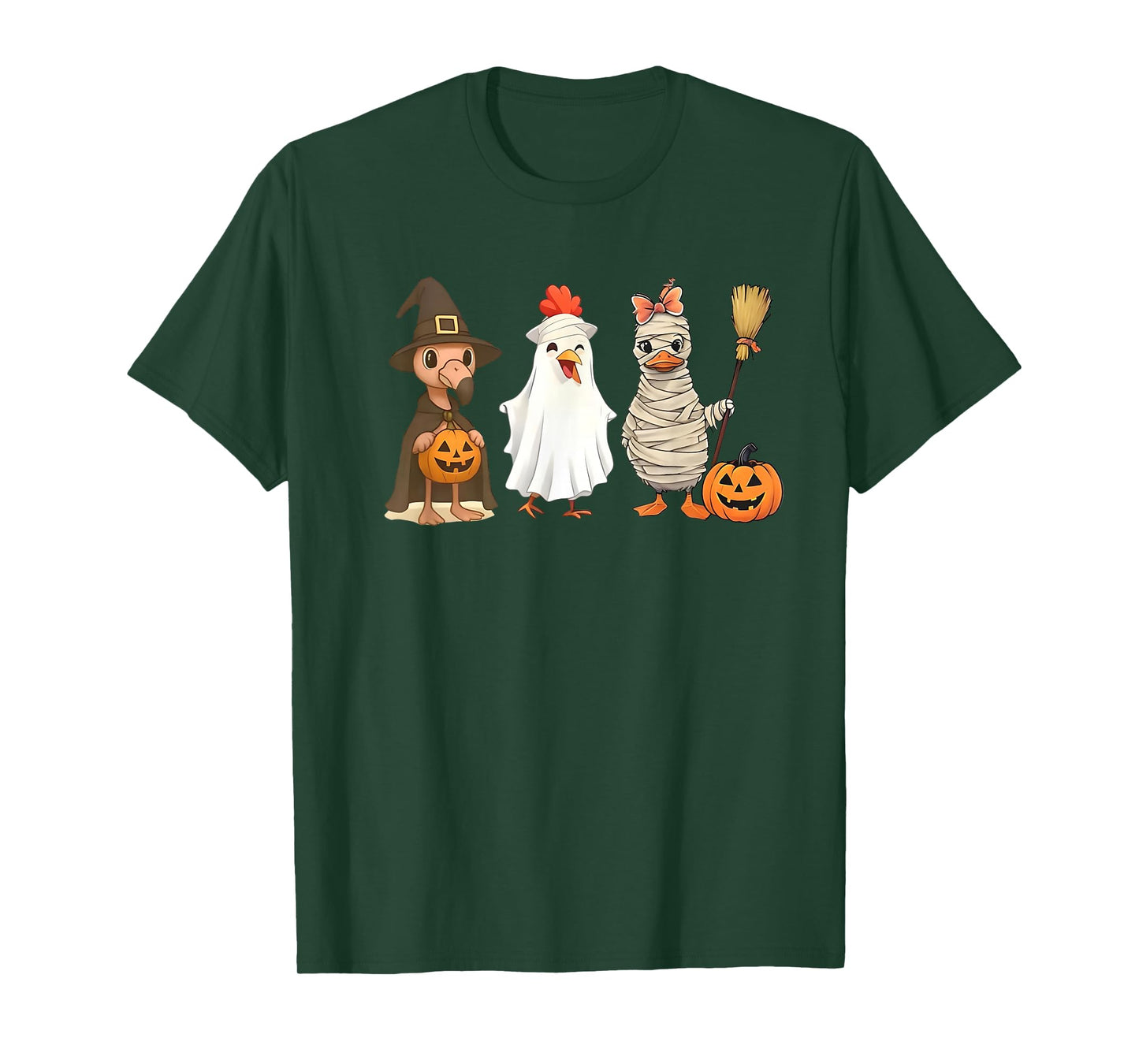 Flamingo Chicken Duck Halloween Funny Farmyard Costume T-Shirt