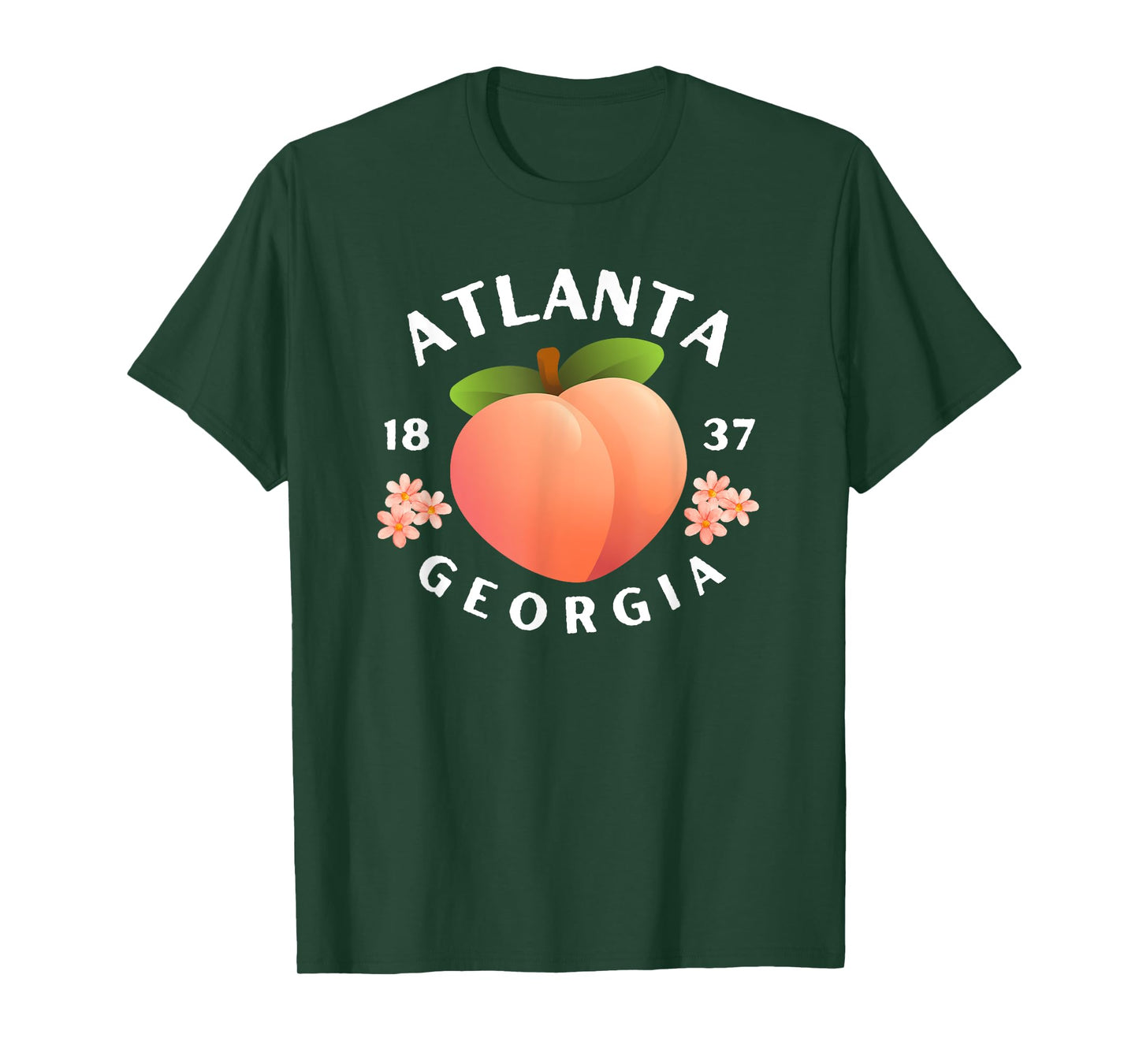 Atlanta Georgia est. 1837 Flowers Peach State T-Shirt