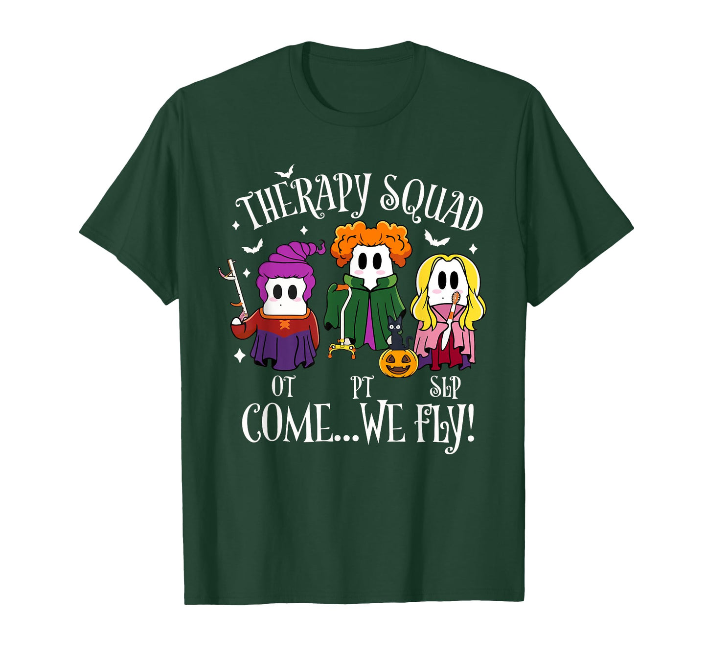 Therapy Squad SLP OT PT Ghost Halloween Nurse Costume Speech T-Shirt