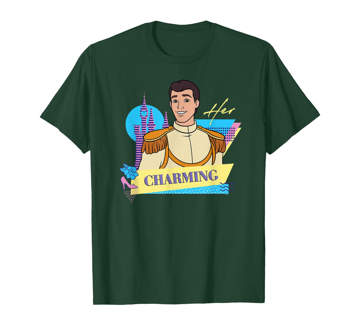 Disney Cinderella Retro Couples Matching Her Prince Charming T-Shirt