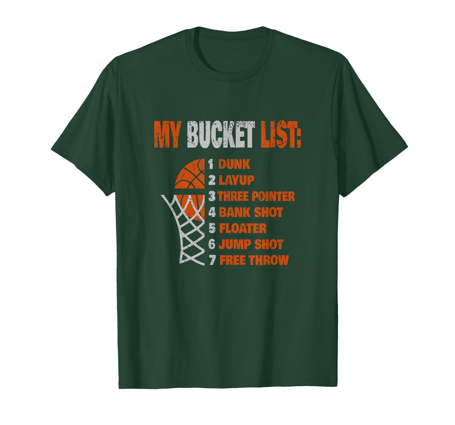 Funny Basketball - My Bucket List - Basketball Player T-Shirt