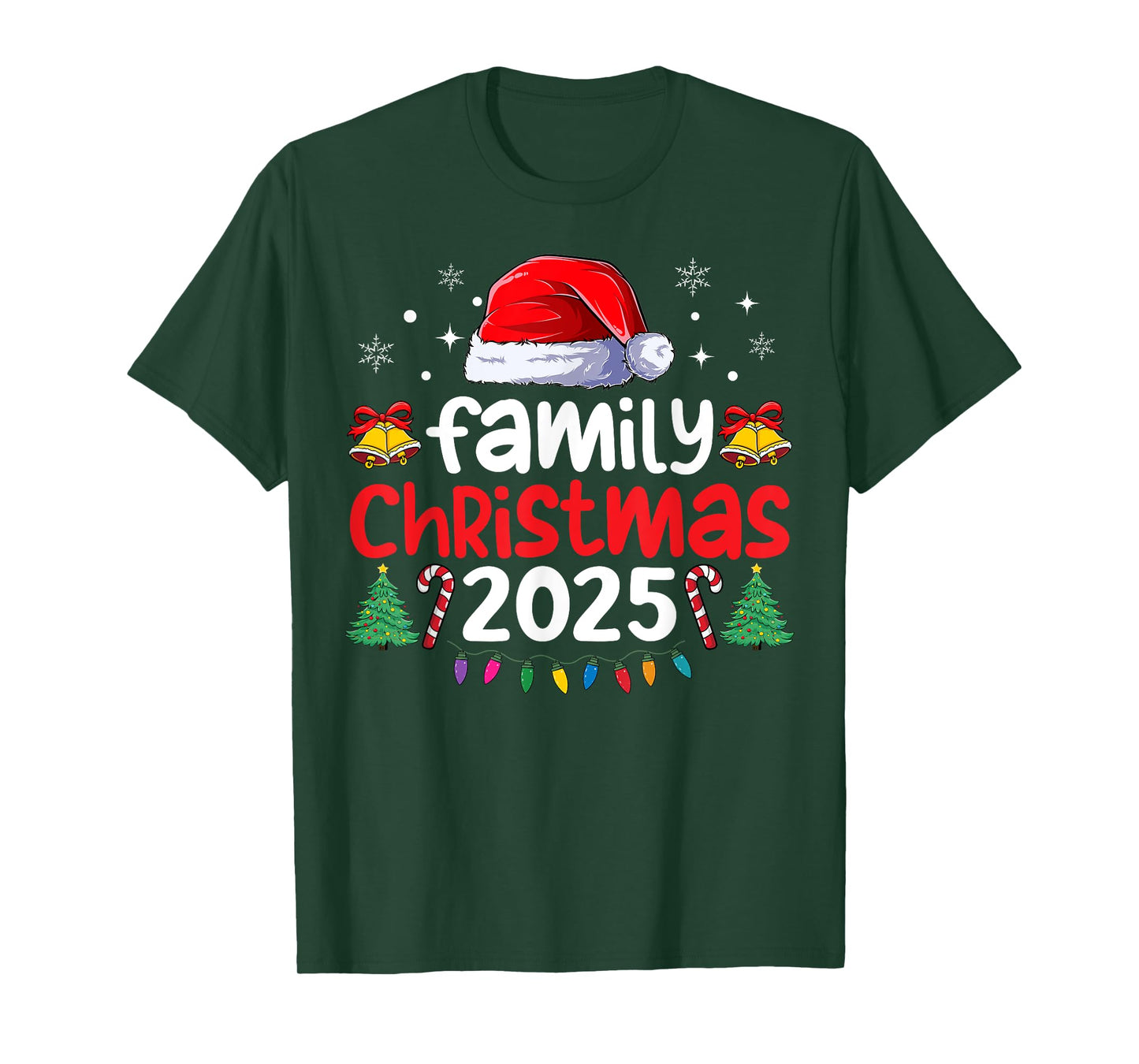 Family Christmas 2025 Matching Group Outfit Xmas Squad Santa T-Shirt