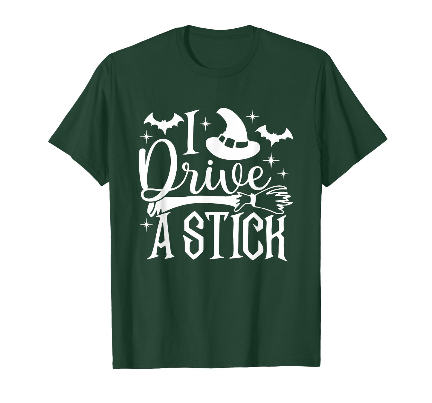 I Can Drive A Stick Halloween Witch Broom Witch Spooky T-Shirt